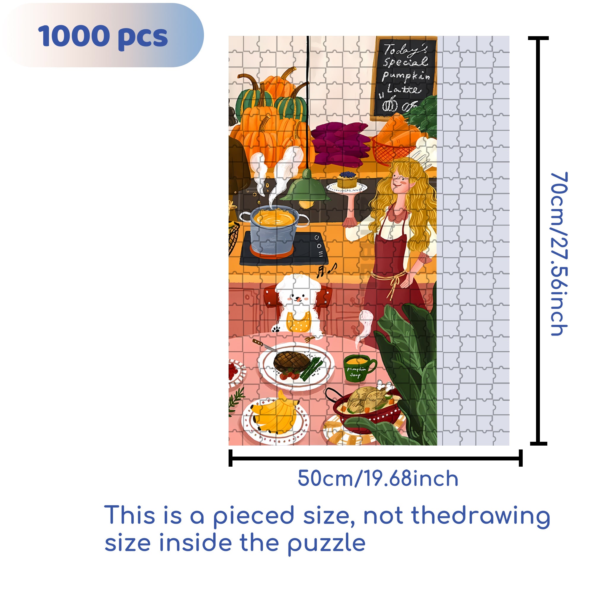 Today's Selection 500pcs/1000pcs Jigsaw Puzzle, Scratch-Resistant, Interactive Family Game & Brain-Boosting DIY Decor, Perfect for Halloween, Christmas & New Year Gifts, Family Puzzle Game