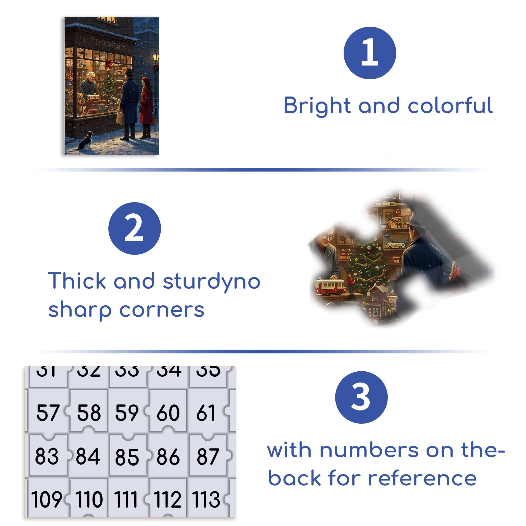 Vitrine 500pcs/1000pcs Jigsaw Puzzle, Scratch-Resistant, Interactive Family Game & Brain-Boosting DIY Decor, Perfect for Halloween, Christmas & New Year Gifts, Family Puzzle Game