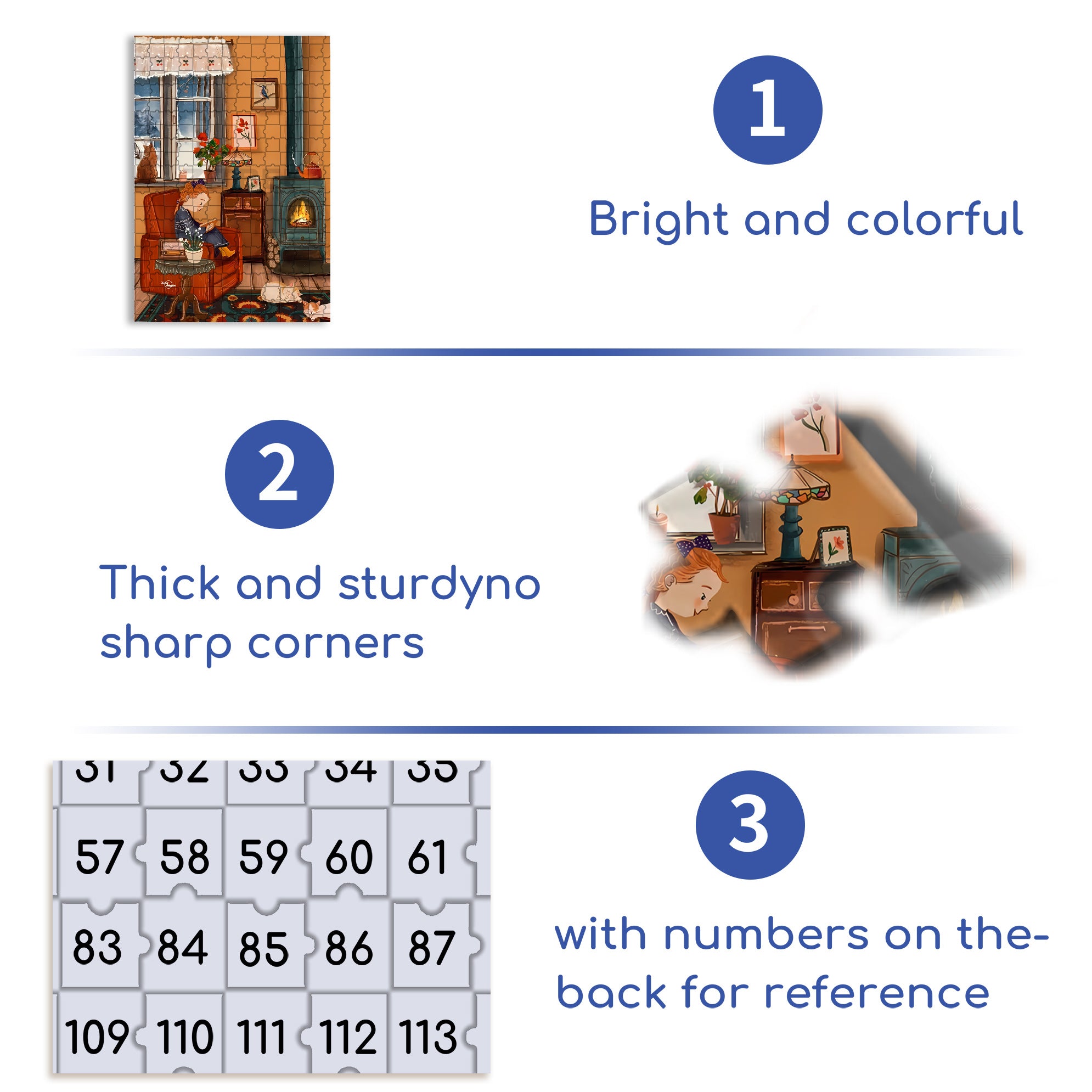Warm Living Room 500pcs/1000pcs Jigsaw Puzzle, Scratch-Resistant, Interactive Family Game & Brain-Boosting DIY Decor, Perfect for Halloween, Christmas & New Year Gifts, Family Puzzle Game
