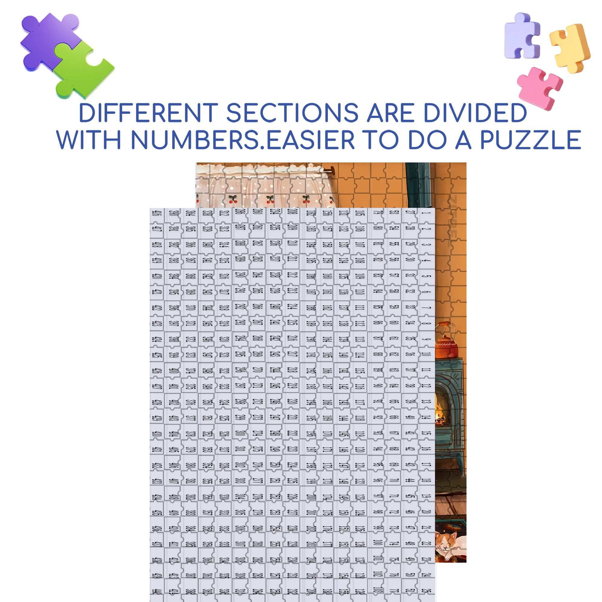 Warm Living Room 500pcs/1000pcs Jigsaw Puzzle, Scratch-Resistant, Interactive Family Game & Brain-Boosting DIY Decor, Perfect for Halloween, Christmas & New Year Gifts, Family Puzzle Game