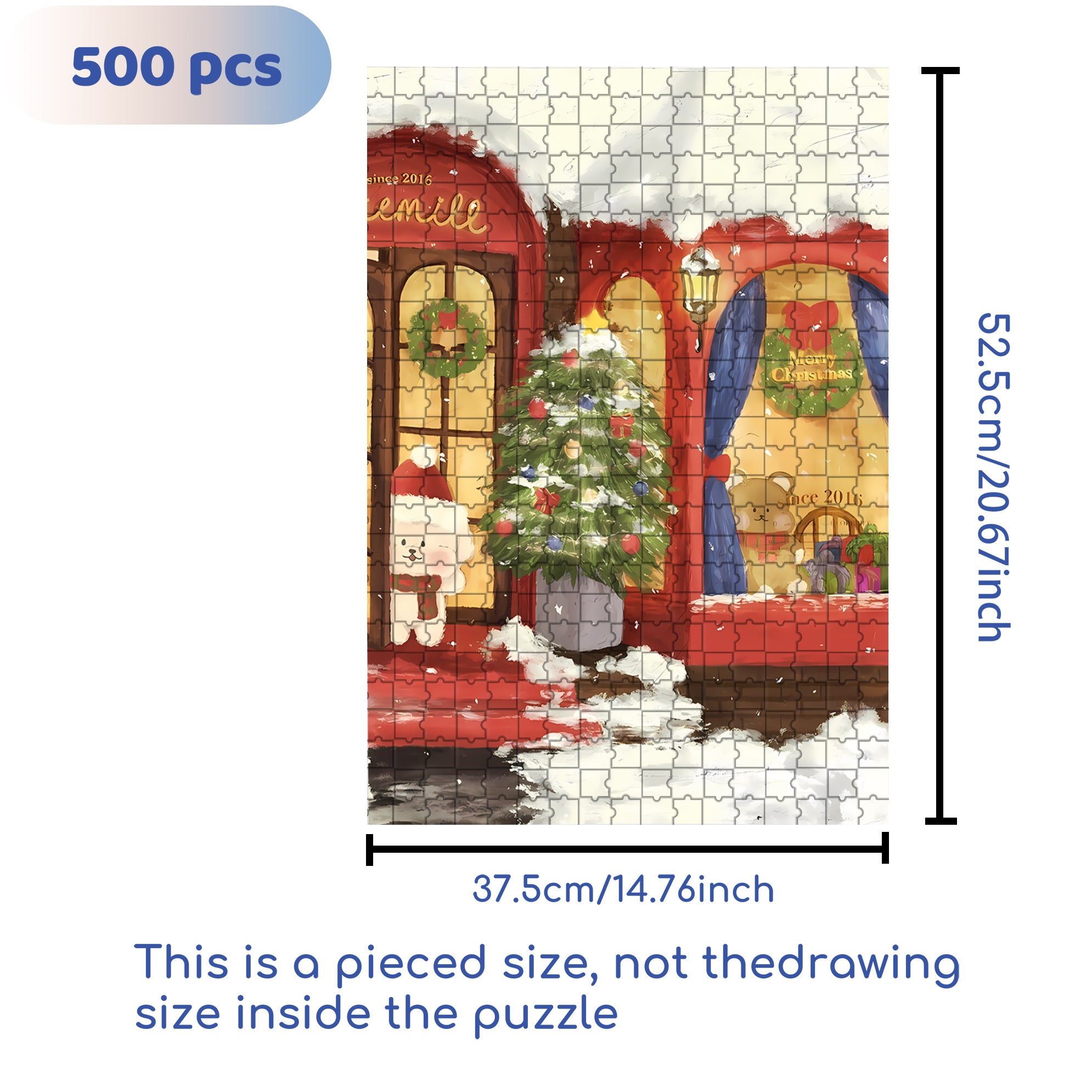 A Merry Trip 500pcs/1000pcs Jigsaw Puzzle, Scratch-Resistant, Interactive Family Game & Brain-Boosting DIY Decor, Perfect for Halloween, Christmas & New Year Gifts, Family Puzzle Game