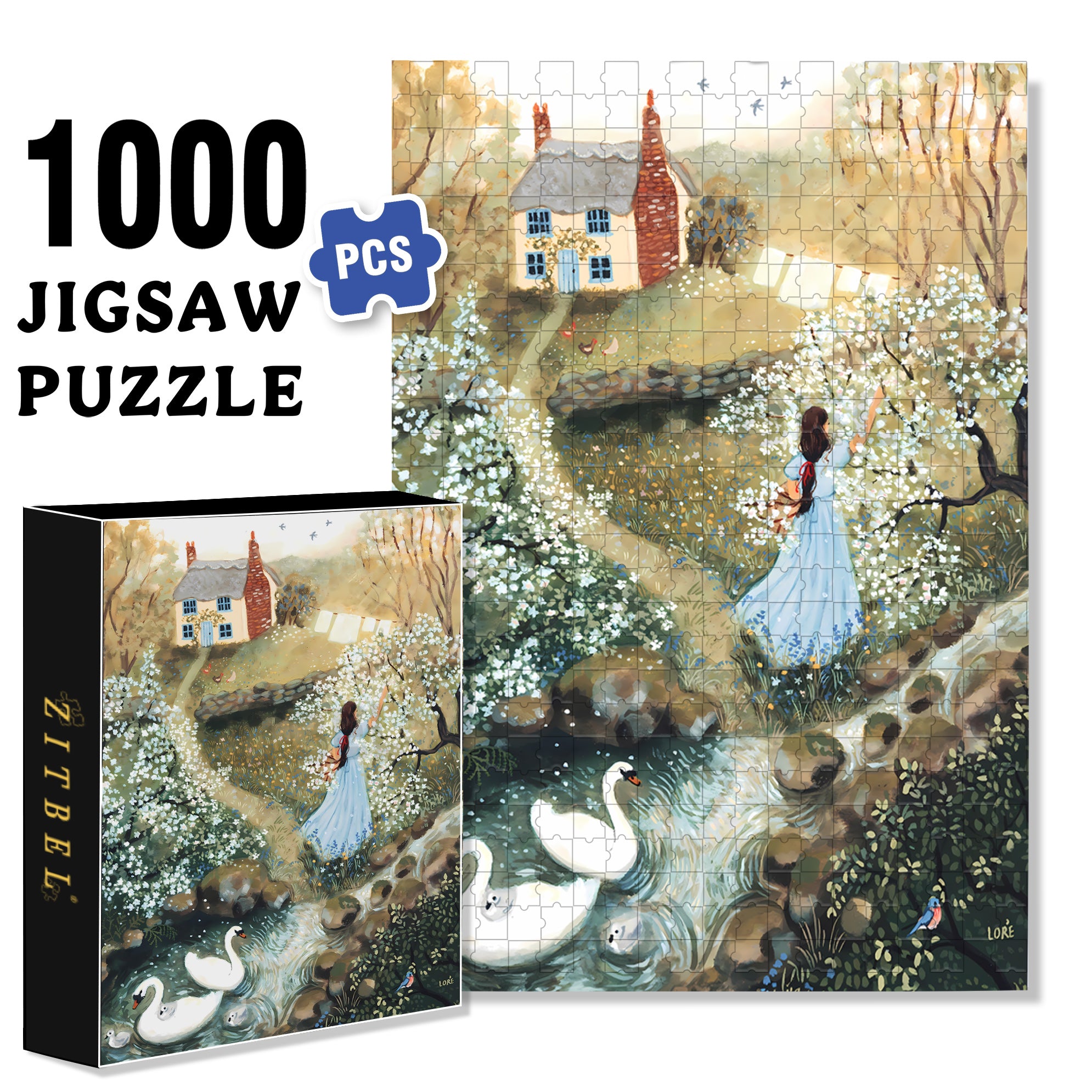 A Quiet Place 500pcs/1000pcs Jigsaw Puzzle, Scratch-Resistant, Interactive Family Game & Brain-Boosting DIY Decor, Perfect for Halloween, Christmas & New Year Gifts, Family Puzzle Game