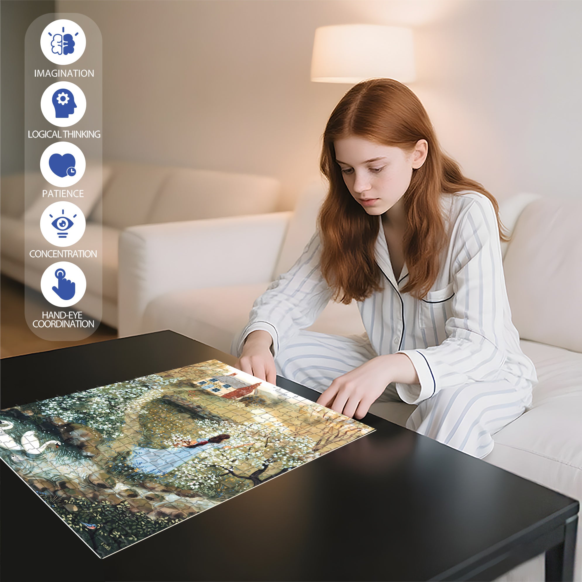 A Quiet Place 500pcs/1000pcs Jigsaw Puzzle, Scratch-Resistant, Interactive Family Game & Brain-Boosting DIY Decor, Perfect for Halloween, Christmas & New Year Gifts, Family Puzzle Game