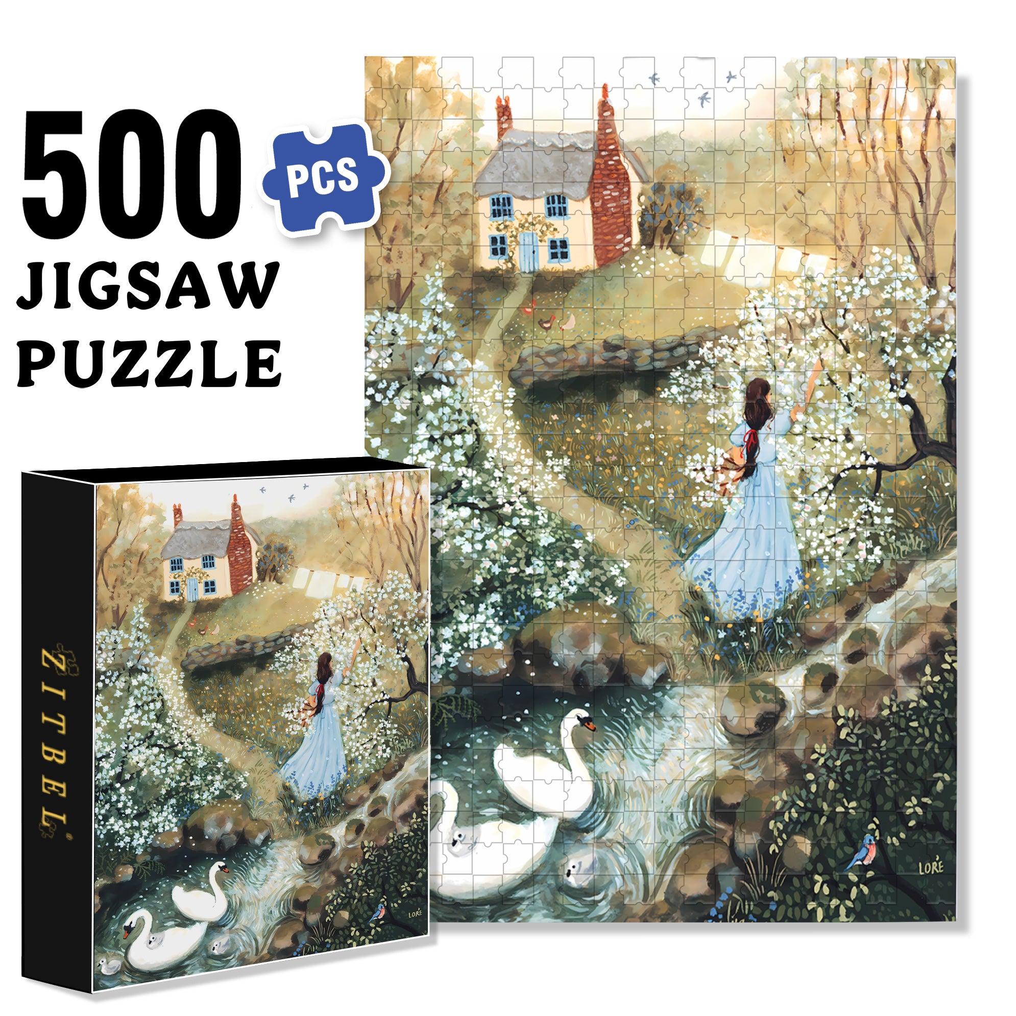 A Quiet Place 500pcs/1000pcs Jigsaw Puzzle, Scratch-Resistant, Interactive Family Game & Brain-Boosting DIY Decor, Perfect for Halloween, Christmas & New Year Gifts, Family Puzzle Game