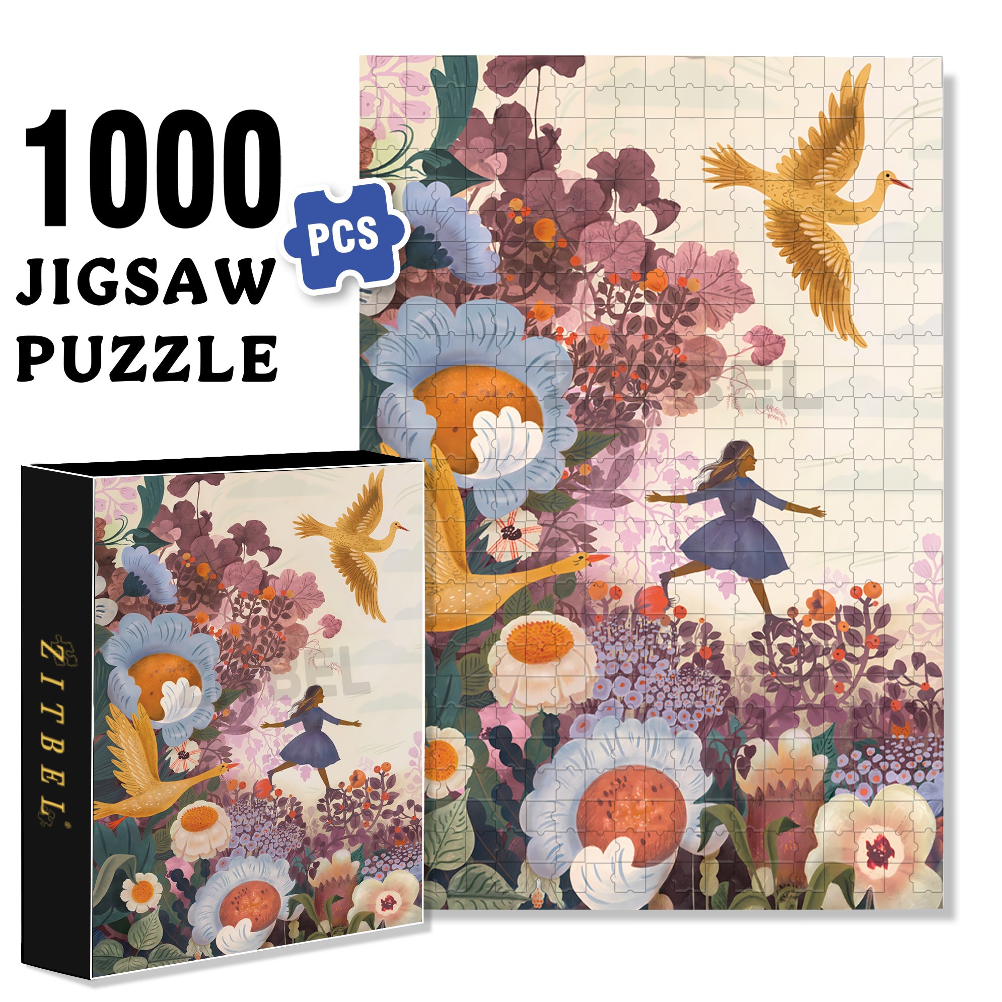 Anna's Wonderful World 500pcs/1000pcs Jigsaw Puzzle, Scratch-Resistant, Interactive Family Game & Brain-Boosting DIY Decor, Perfect for Halloween, Christmas & New Year Gifts, Family Puzzle Game