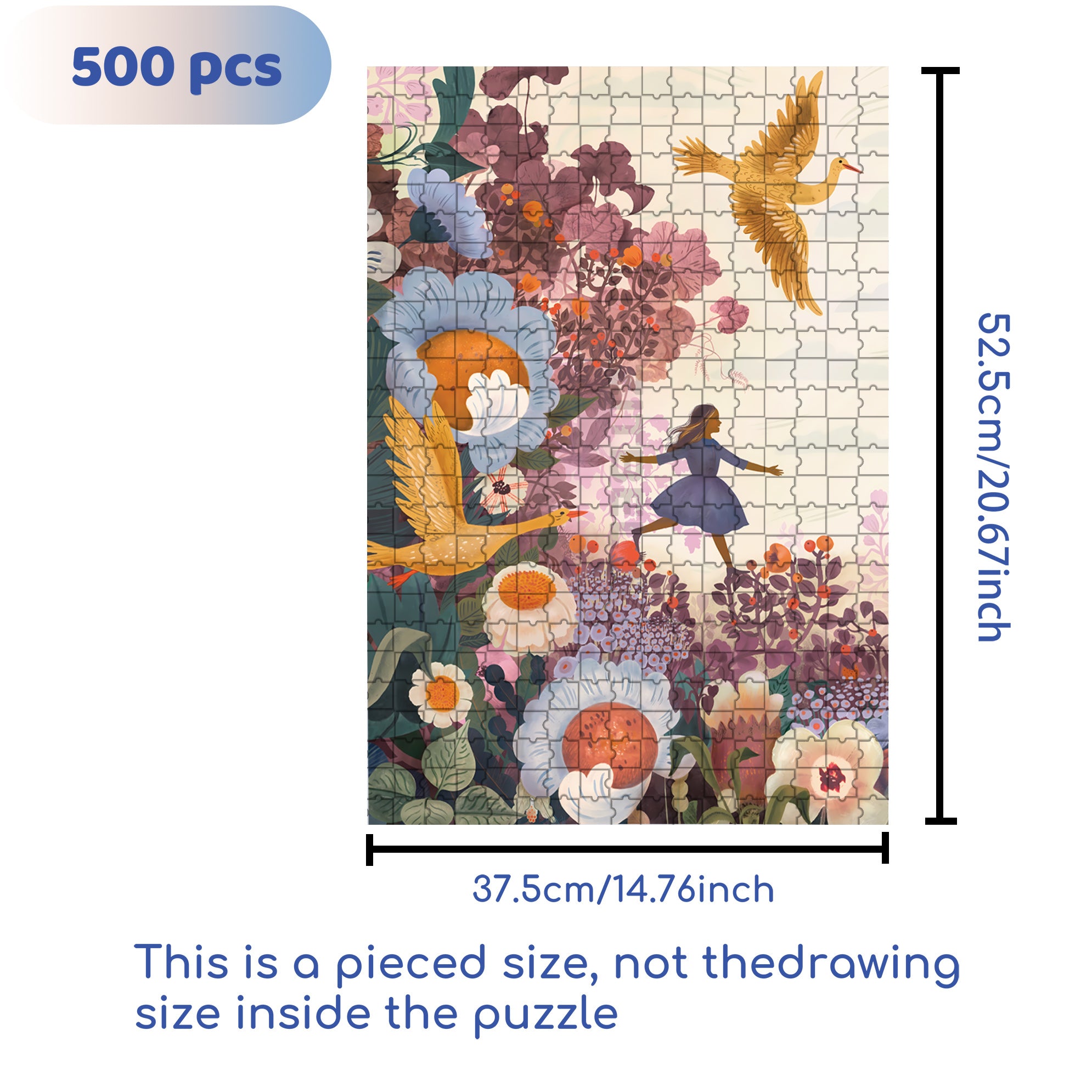 Anna's Wonderful World 500pcs/1000pcs Jigsaw Puzzle, Scratch-Resistant, Interactive Family Game & Brain-Boosting DIY Decor, Perfect for Halloween, Christmas & New Year Gifts, Family Puzzle Game