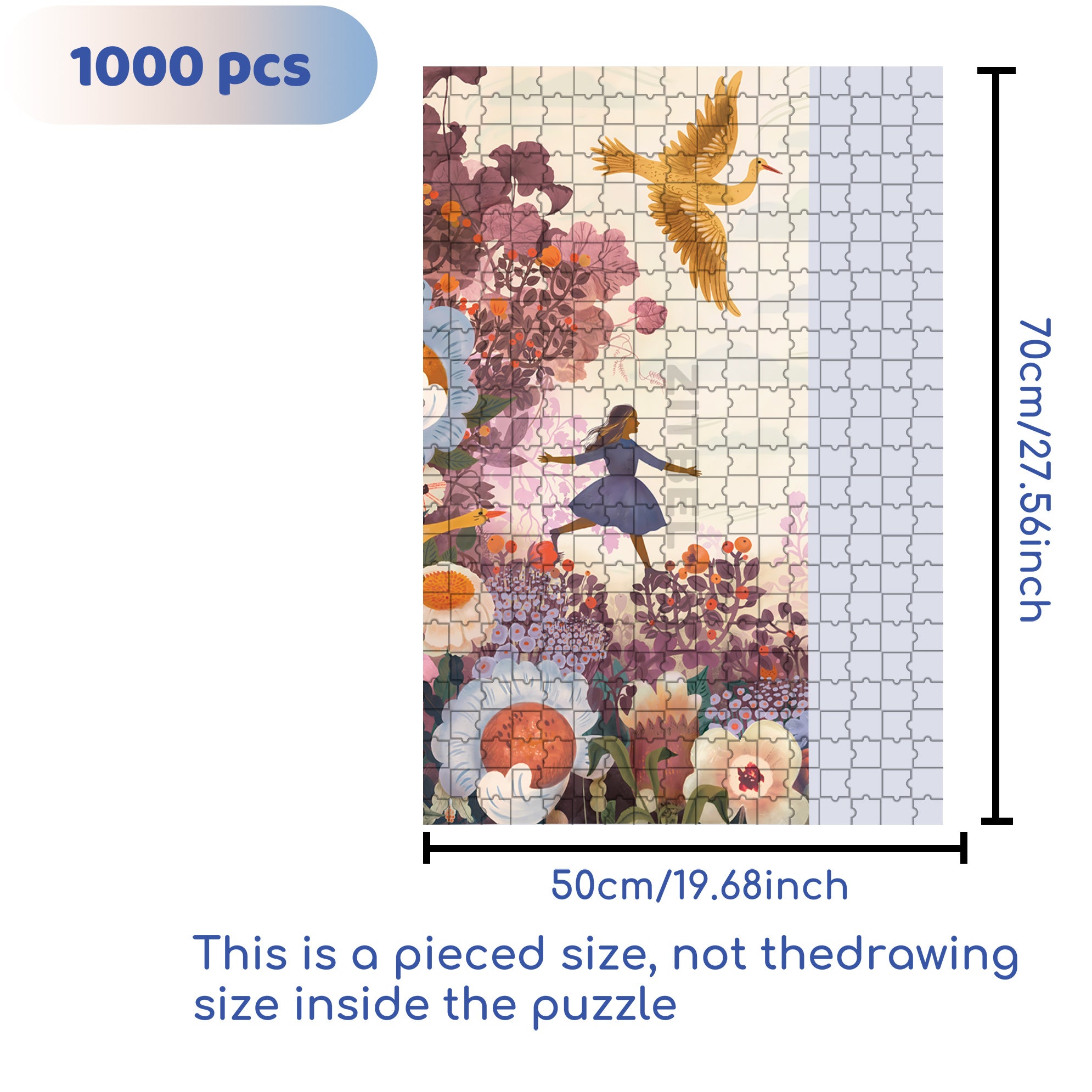 Anna's Wonderful World 500pcs/1000pcs Jigsaw Puzzle, Scratch-Resistant, Interactive Family Game & Brain-Boosting DIY Decor, Perfect for Halloween, Christmas & New Year Gifts, Family Puzzle Game