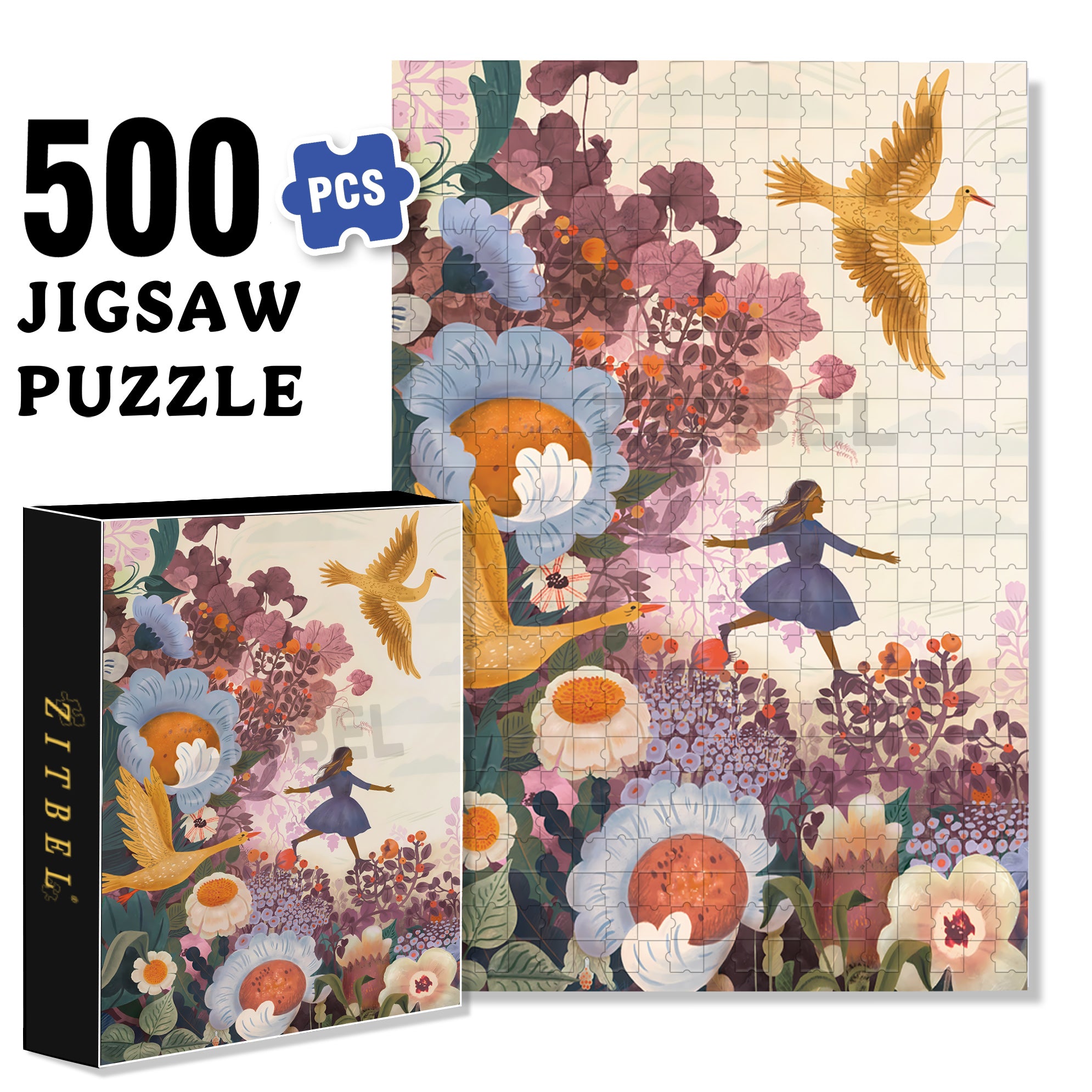 Anna's Wonderful World 500pcs/1000pcs Jigsaw Puzzle, Scratch-Resistant, Interactive Family Game & Brain-Boosting DIY Decor, Perfect for Halloween, Christmas & New Year Gifts, Family Puzzle Game