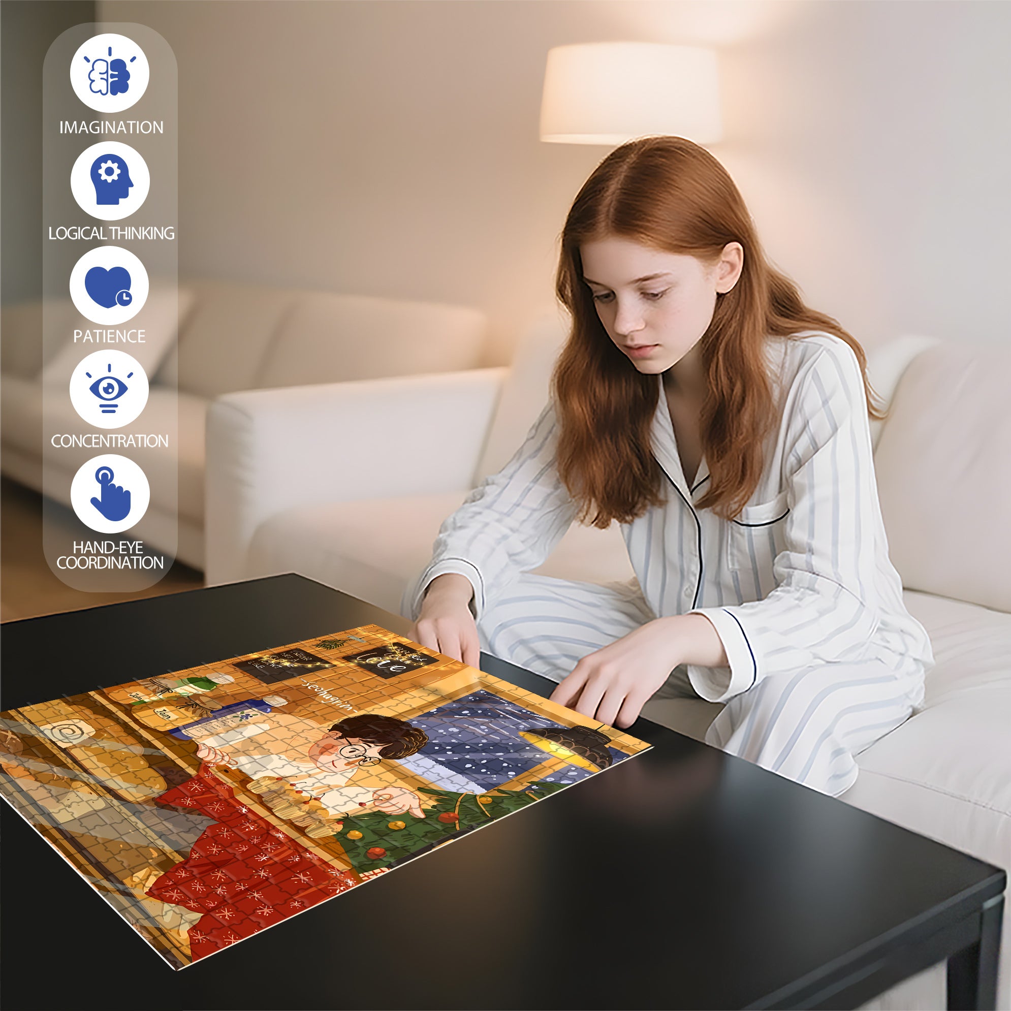 Baked With Love 500pcs/1000pcs Jigsaw Puzzle, Scratch-Resistant, Interactive Family Game & Brain-Boosting DIY Decor, Perfect for Halloween, Christmas & New Year Gifts, Family Puzzle Game