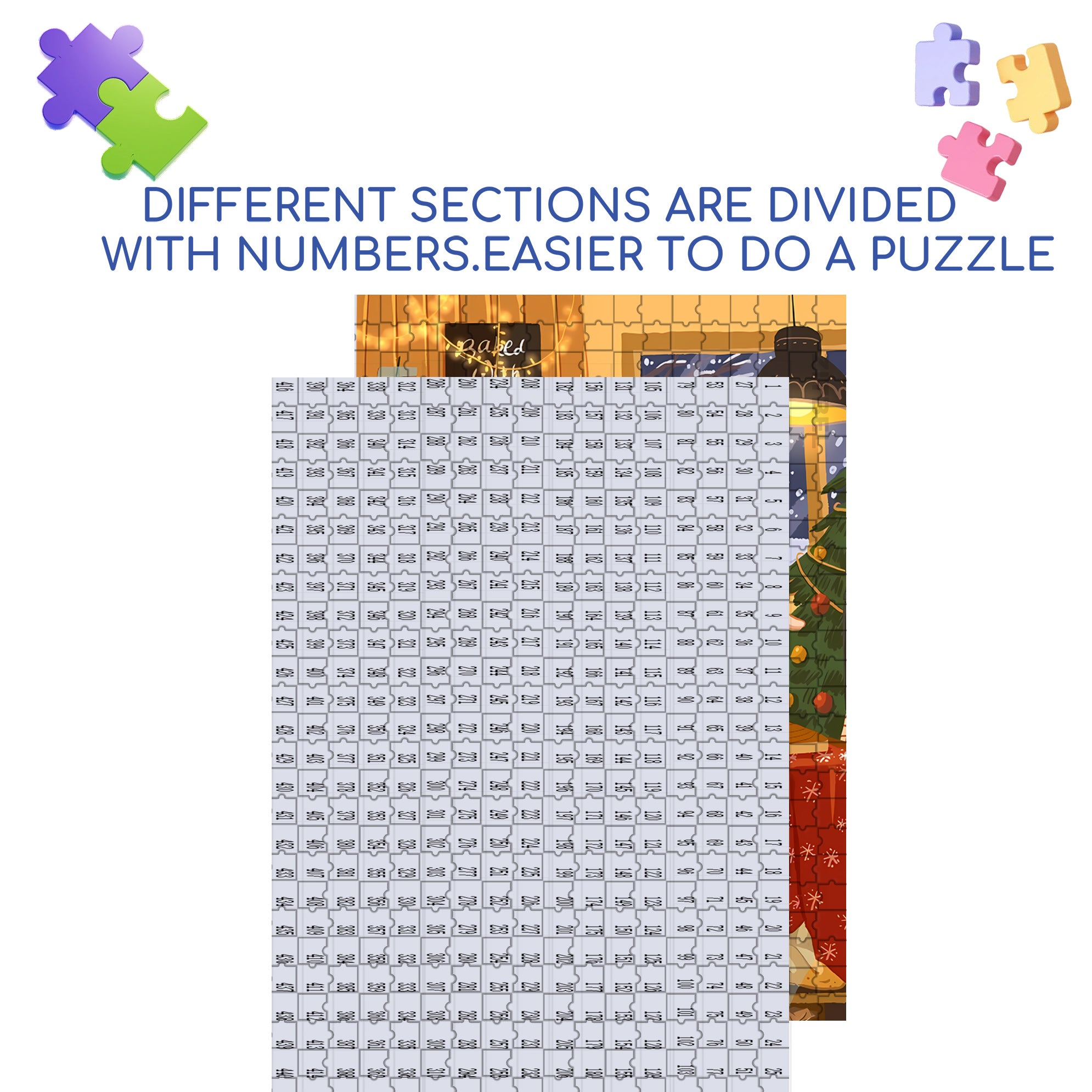 Baked With Love 500pcs/1000pcs Jigsaw Puzzle, Scratch-Resistant, Interactive Family Game & Brain-Boosting DIY Decor, Perfect for Halloween, Christmas & New Year Gifts, Family Puzzle Game