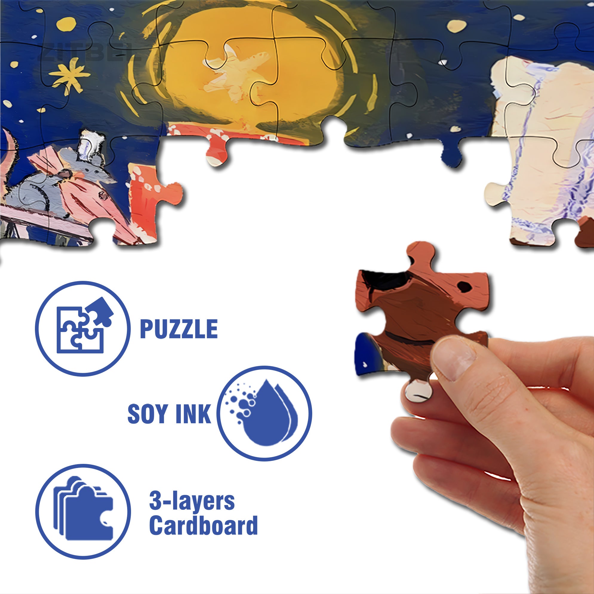 Baking Master 500pcs/1000pcs Jigsaw Puzzle, Scratch-Resistant, Interactive Family Game & Brain-Boosting DIY Decor, Perfect for Halloween, Christmas & New Year Gifts, Family Puzzle Game