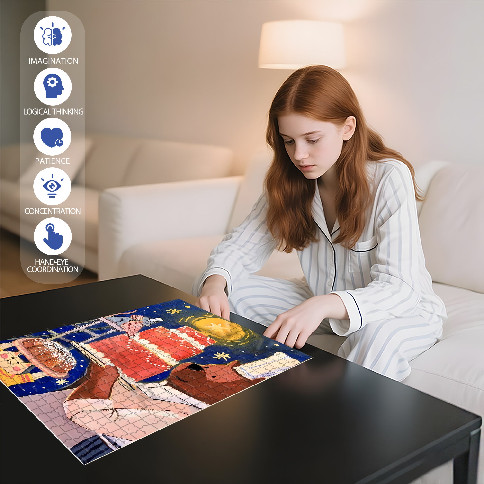 Baking Master 500pcs/1000pcs Jigsaw Puzzle, Scratch-Resistant, Interactive Family Game & Brain-Boosting DIY Decor, Perfect for Halloween, Christmas & New Year Gifts, Family Puzzle Game