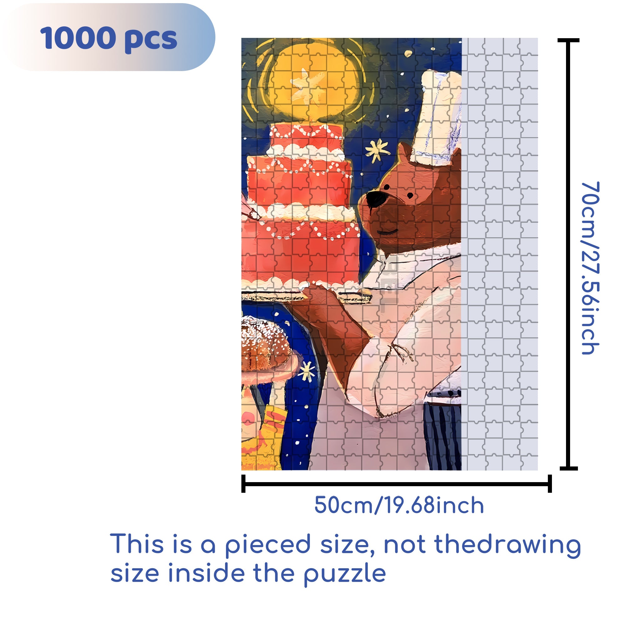 Baking Master 500pcs/1000pcs Jigsaw Puzzle, Scratch-Resistant, Interactive Family Game & Brain-Boosting DIY Decor, Perfect for Halloween, Christmas & New Year Gifts, Family Puzzle Game