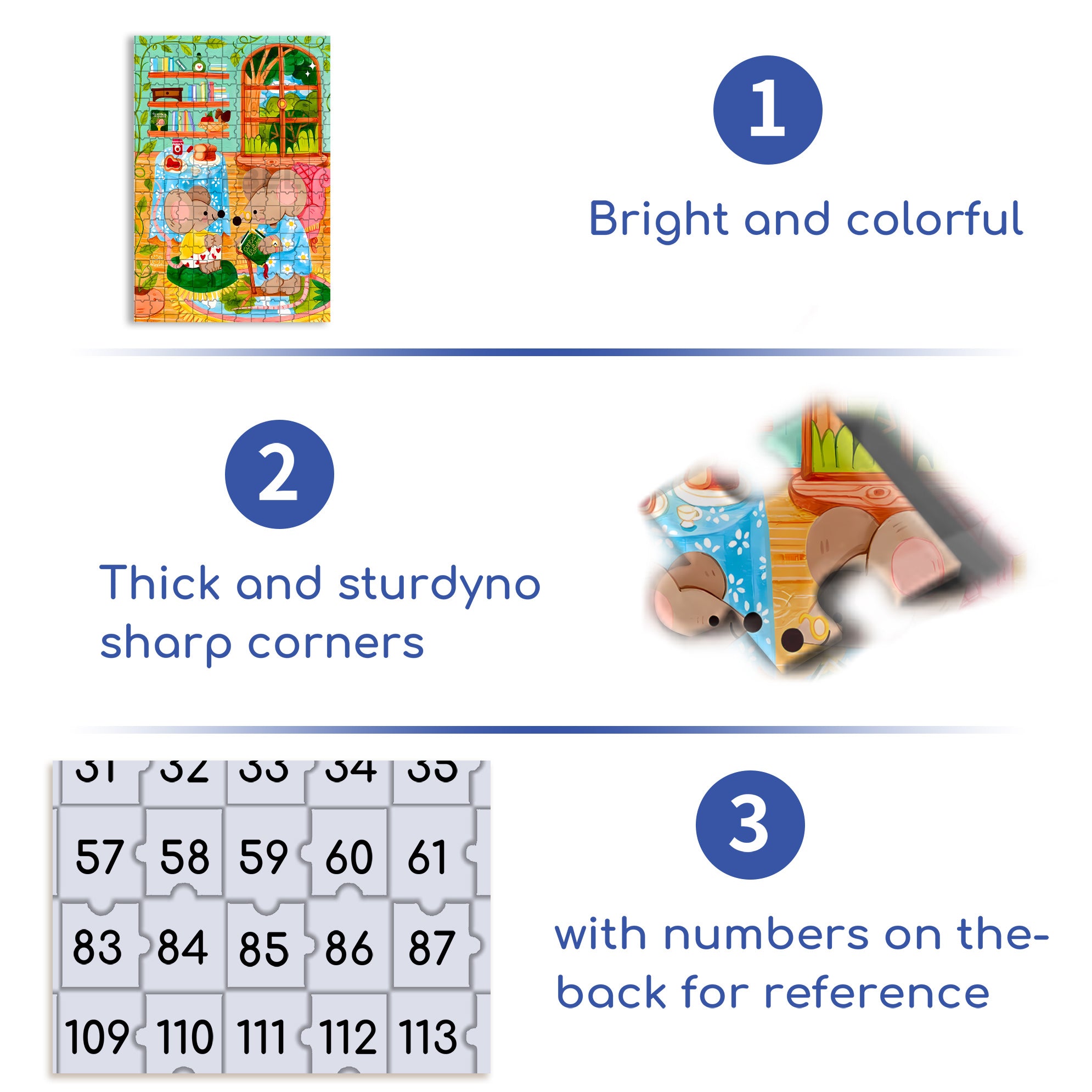 Bedtime Story 500pcs/1000pcs Jigsaw Puzzle, Scratch-Resistant, Interactive Family Game & Brain-Boosting DIY Decor, Perfect for Halloween, Christmas & New Year Gifts, Family Puzzle Game