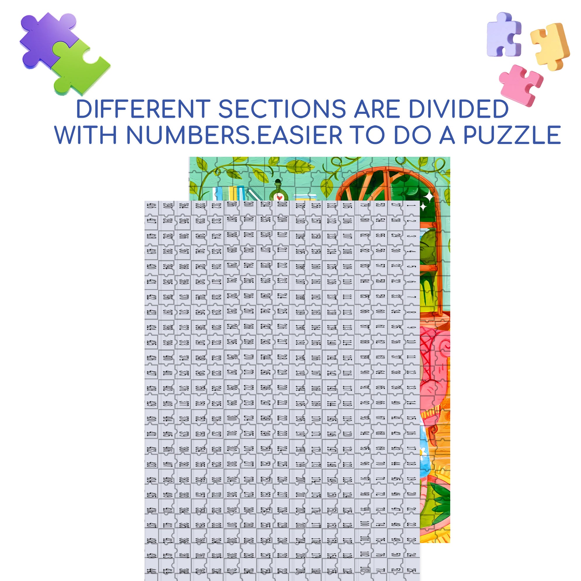 Bedtime Story 500pcs/1000pcs Jigsaw Puzzle, Scratch-Resistant, Interactive Family Game & Brain-Boosting DIY Decor, Perfect for Halloween, Christmas & New Year Gifts, Family Puzzle Game