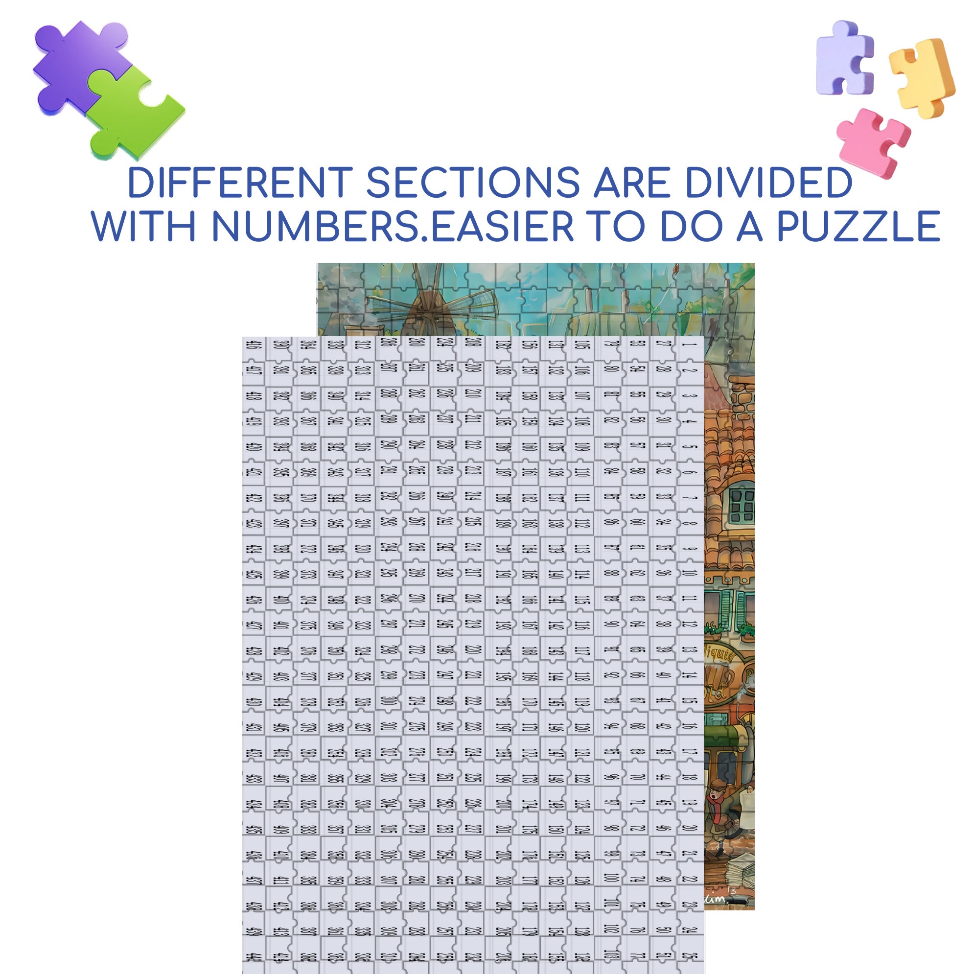 Busy Life 500pcs/1000pcs Jigsaw Puzzle, Scratch-Resistant, Interactive Family Game & Brain-Boosting DIY Decor, Perfect for Halloween, Christmas & New Year Gifts, Family Puzzle Game