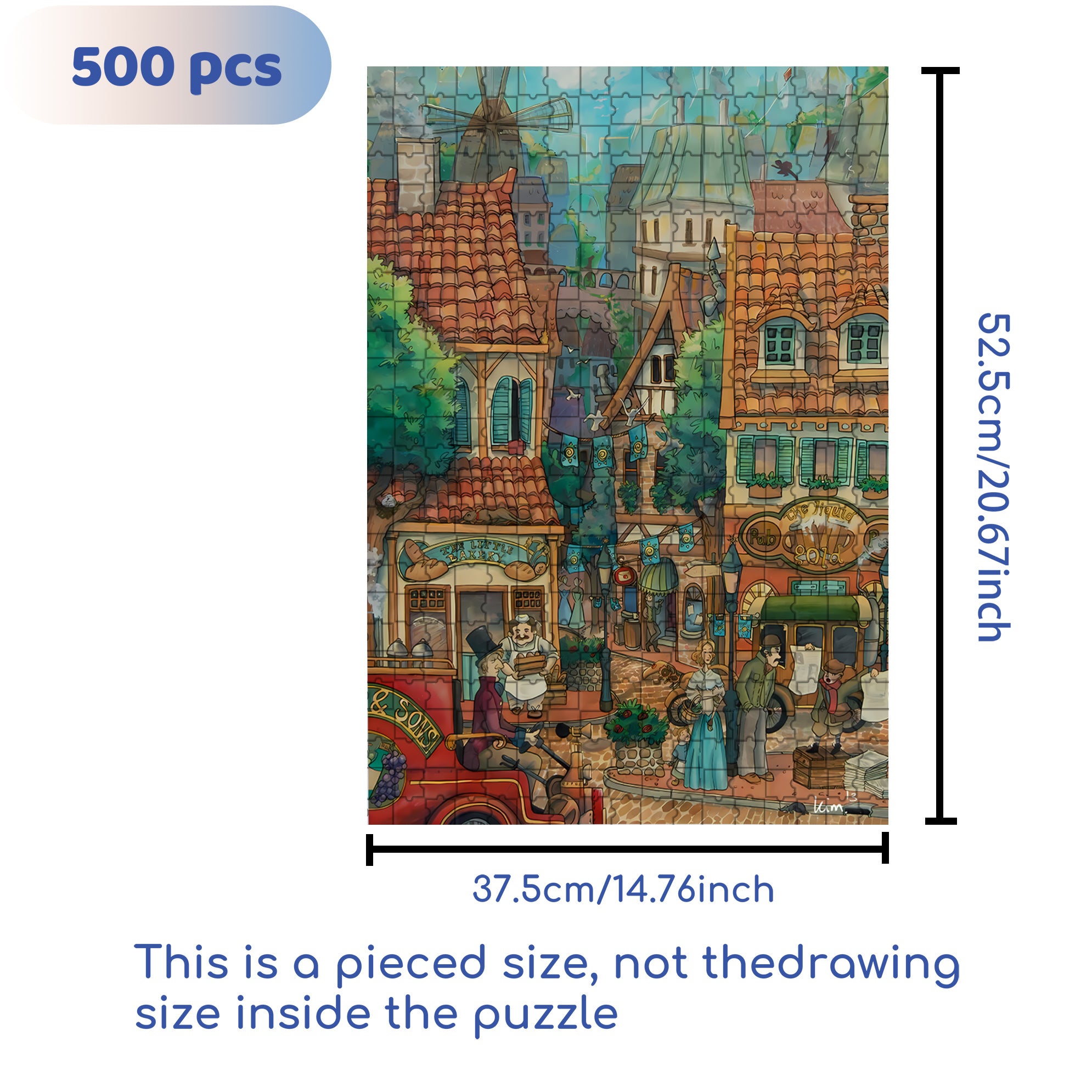 Busy Life 500pcs/1000pcs Jigsaw Puzzle, Scratch-Resistant, Interactive Family Game & Brain-Boosting DIY Decor, Perfect for Halloween, Christmas & New Year Gifts, Family Puzzle Game