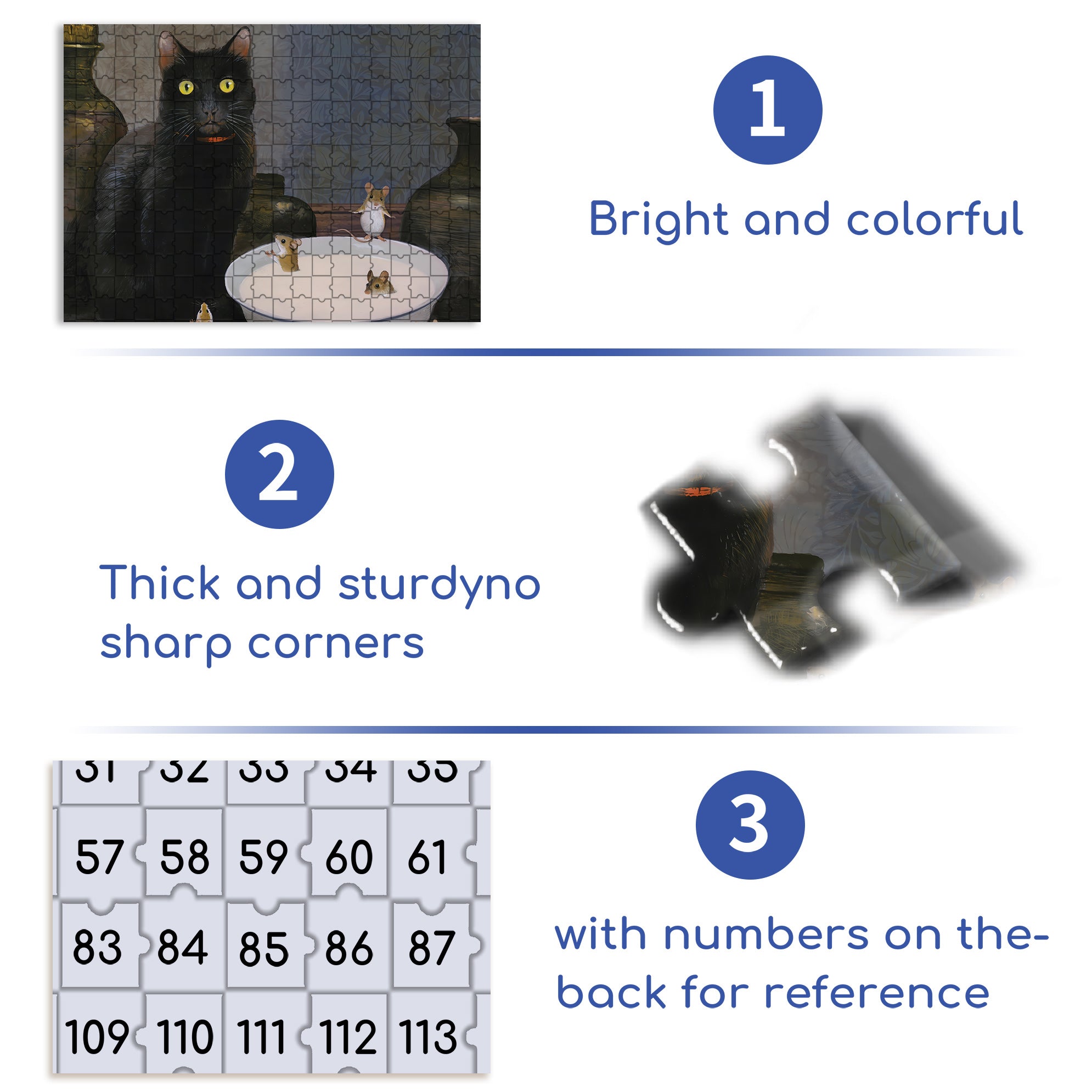 Cat and Mouse 500pcs/1000pcs Jigsaw Puzzle, Scratch-Resistant, Interactive Family Game & Brain-Boosting DIY Decor, Perfect for Halloween, Christmas & New Year Gifts, Family Puzzle Game