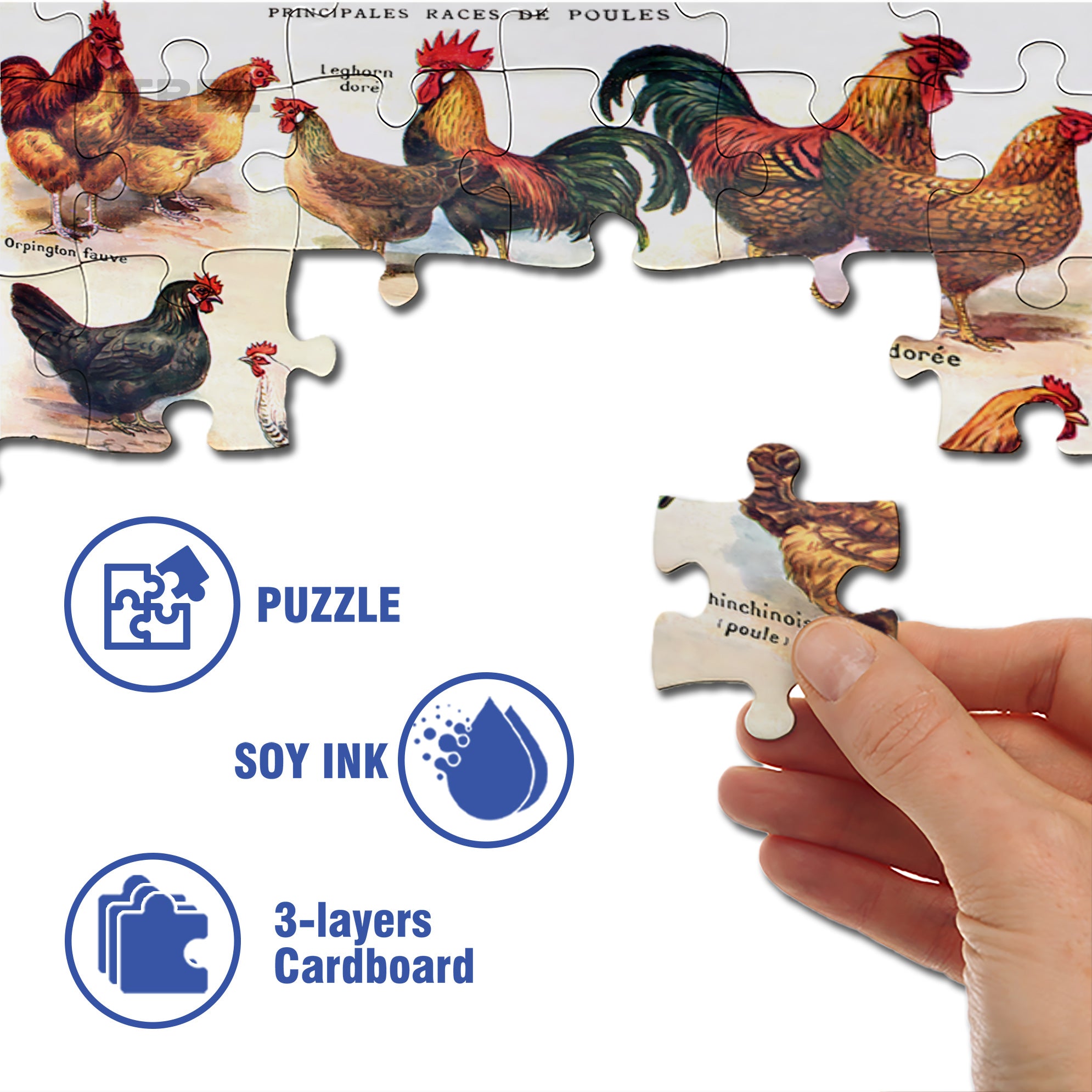 Chook 500pcs/1000pcs Jigsaw Puzzle, Scratch-Resistant, Interactive Family Game & Brain-Boosting DIY Decor, Perfect for Halloween, Christmas & New Year Gifts, Family Puzzle Game