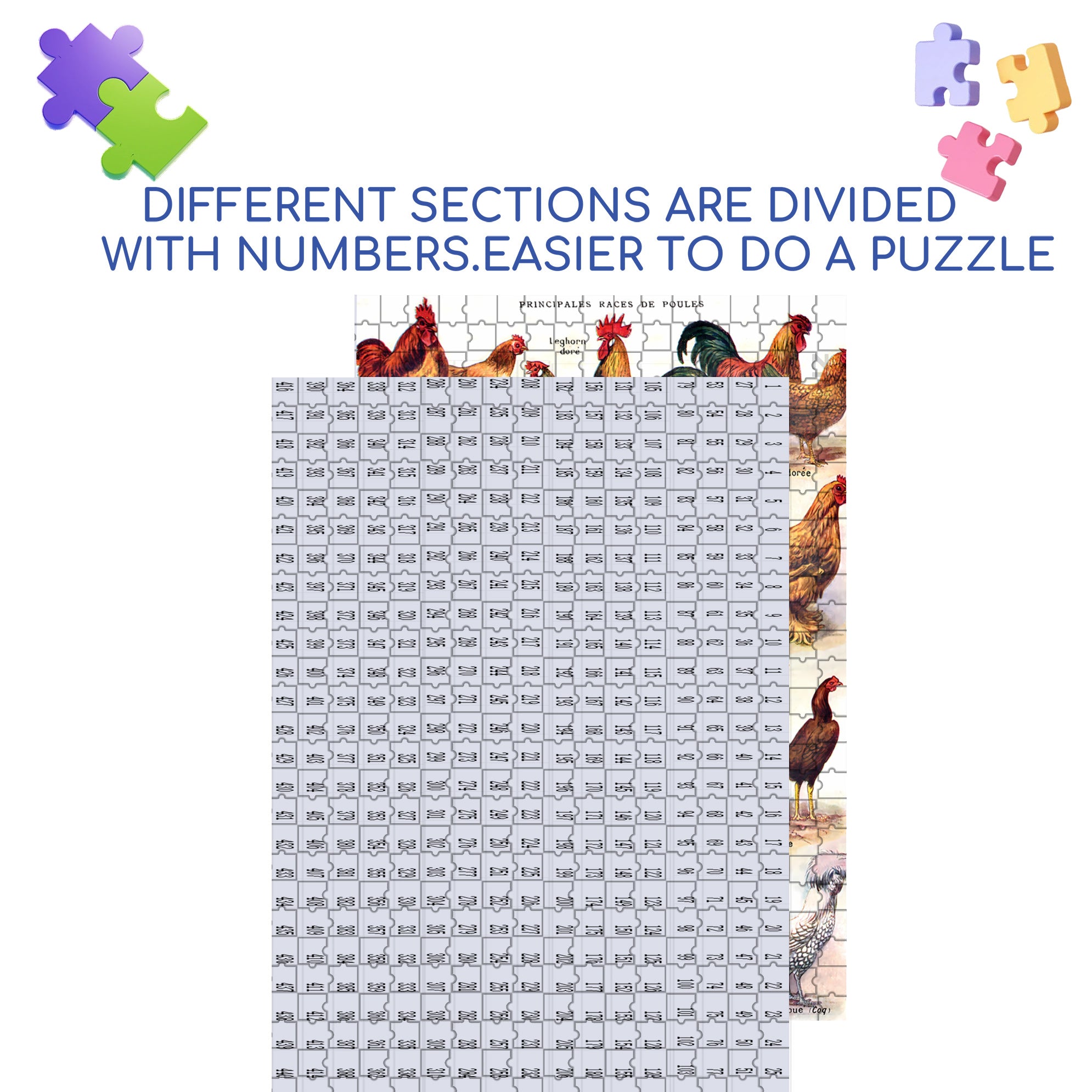 Chook 500pcs/1000pcs Jigsaw Puzzle, Scratch-Resistant, Interactive Family Game & Brain-Boosting DIY Decor, Perfect for Halloween, Christmas & New Year Gifts, Family Puzzle Game