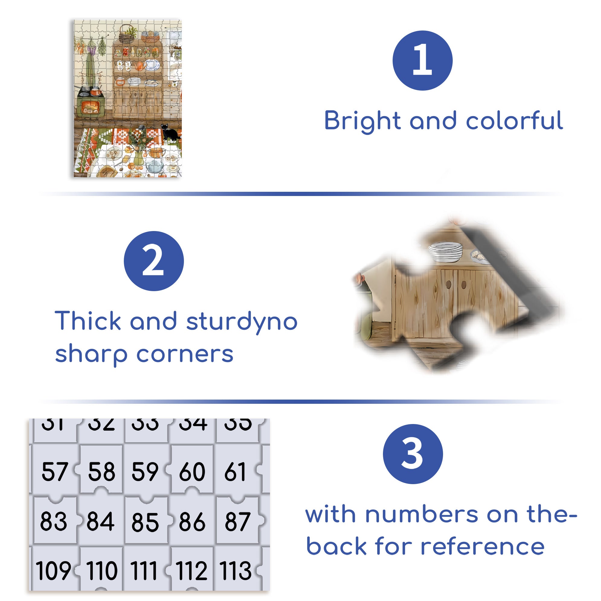 Cooking 500pcs/1000pcs Jigsaw Puzzle, Scratch-Resistant, Interactive Family Game & Brain-Boosting DIY Decor, Perfect for Halloween, Christmas & New Year Gifts, Family Puzzle Game