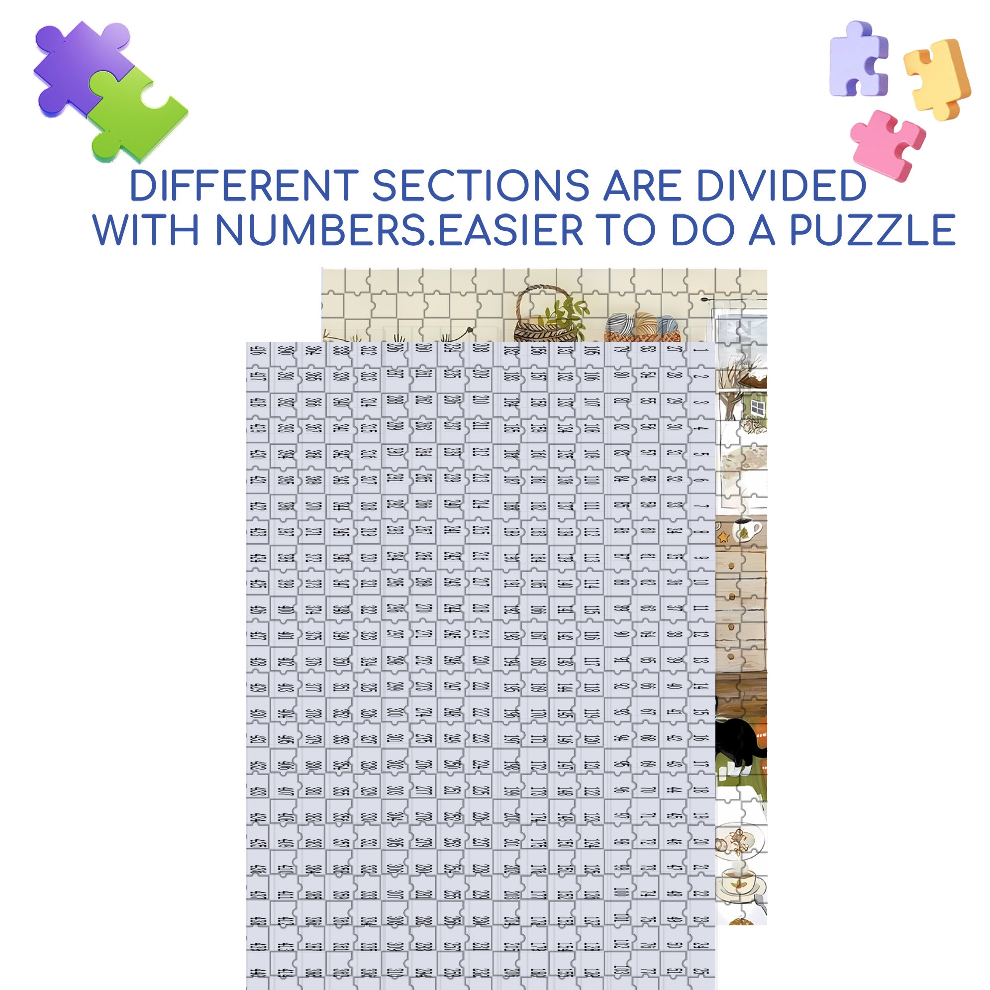 Cooking 500pcs/1000pcs Jigsaw Puzzle, Scratch-Resistant, Interactive Family Game & Brain-Boosting DIY Decor, Perfect for Halloween, Christmas & New Year Gifts, Family Puzzle Game