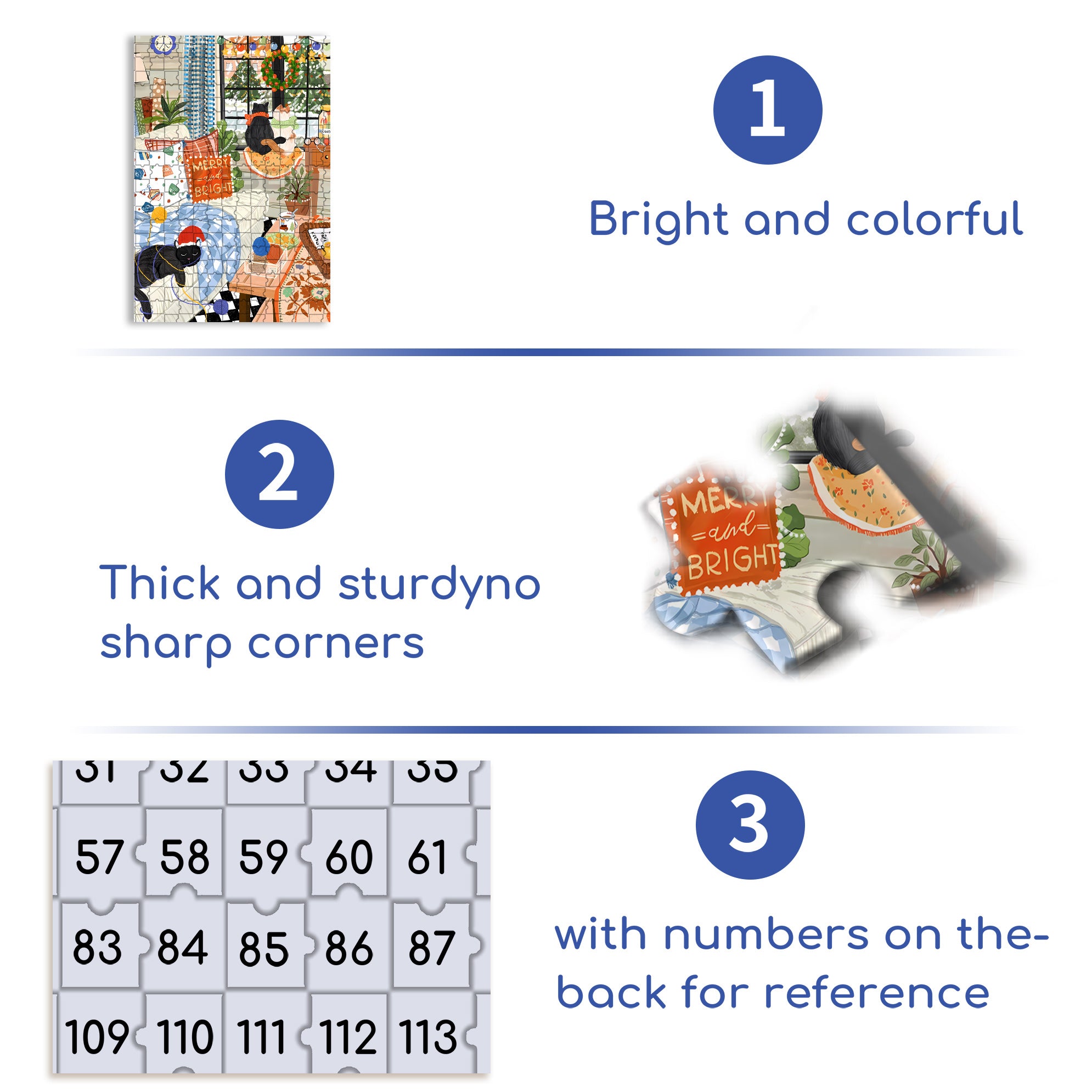 Cozy Holidays 500pcs/1000pcs Jigsaw Puzzle, Scratch-Resistant, Interactive Family Game & Brain-Boosting DIY Decor, Perfect for Halloween, Christmas & New Year Gifts, Family Puzzle Game