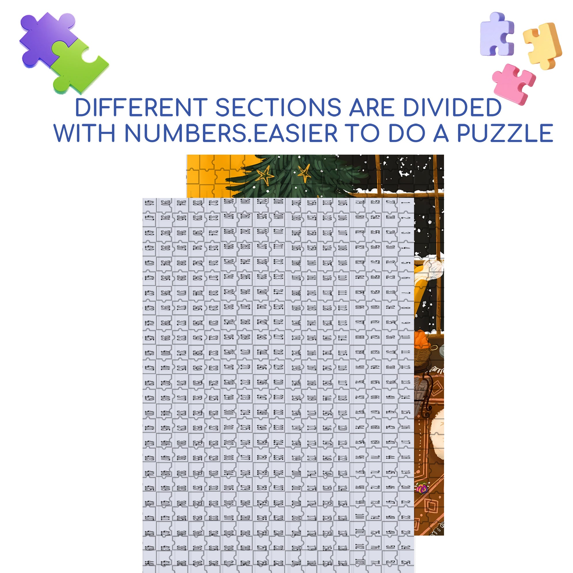 Cozy Night 500pcs/1000pcs Jigsaw Puzzle, Scratch-Resistant, Interactive Family Game & Brain-Boosting DIY Decor, Perfect for Halloween, Christmas & New Year Gifts, Family Puzzle Game