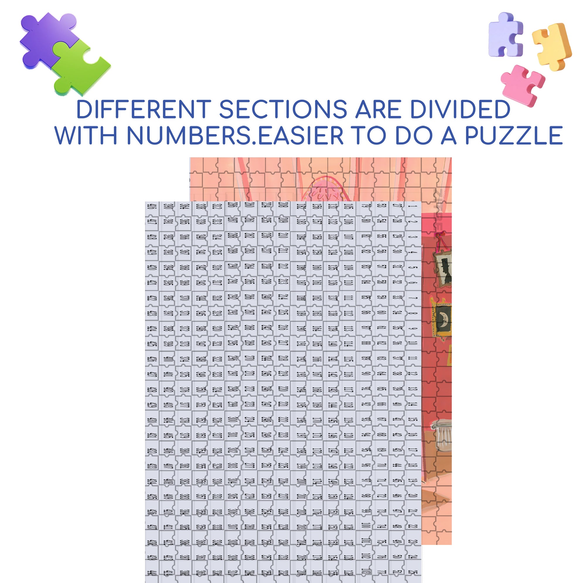 Dressing Room 500pcs/1000pcs Jigsaw Puzzle, Scratch-Resistant, Interactive Family Game & Brain-Boosting DIY Decor, Perfect for Halloween, Christmas & New Year Gifts, Family Puzzle Game