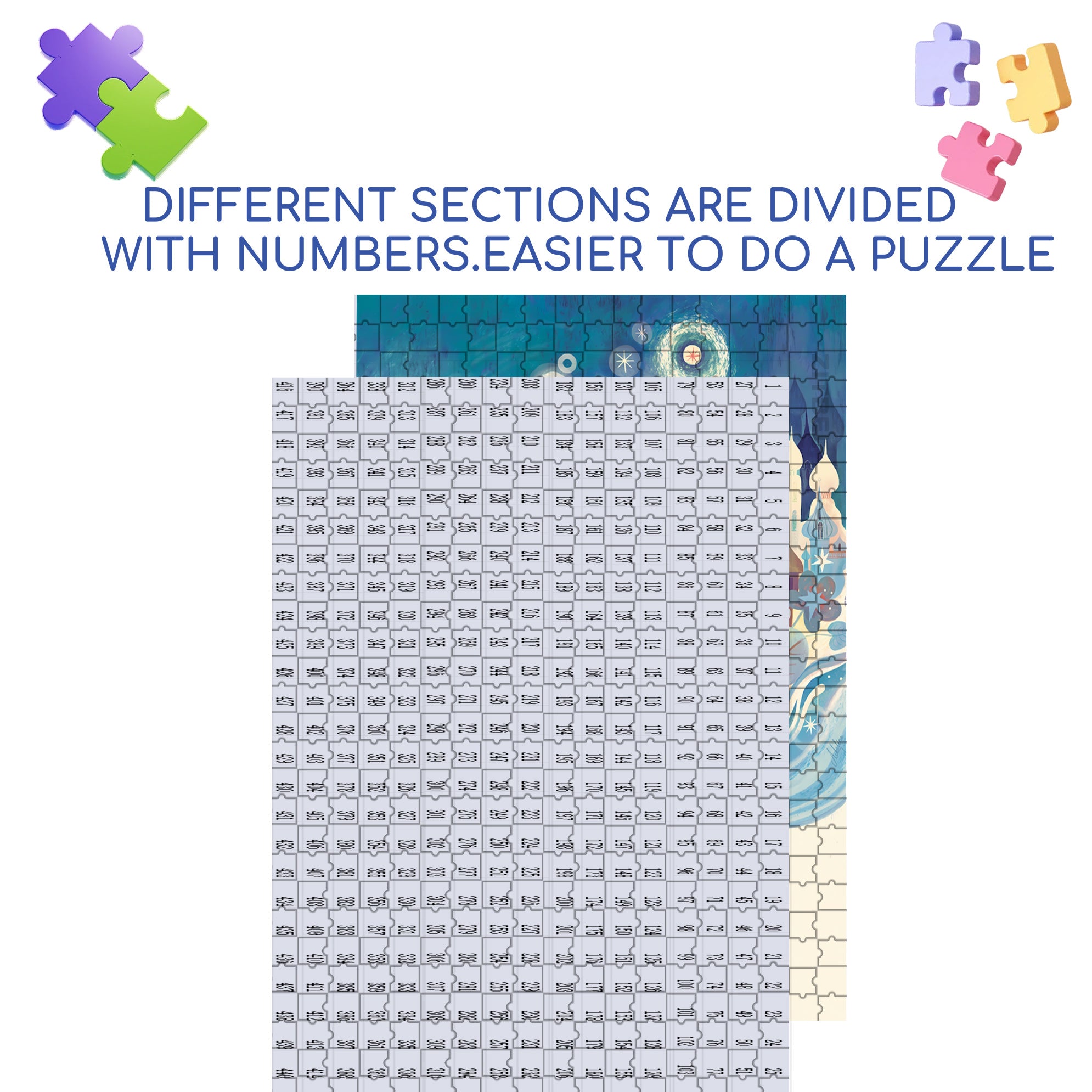 Fairy Tale World 500pcs/1000pcs Jigsaw Puzzle, Scratch-Resistant, Interactive Family Game & Brain-Boosting DIY Decor, Perfect for Halloween, Christmas & New Year Gifts, Family Puzzle Game