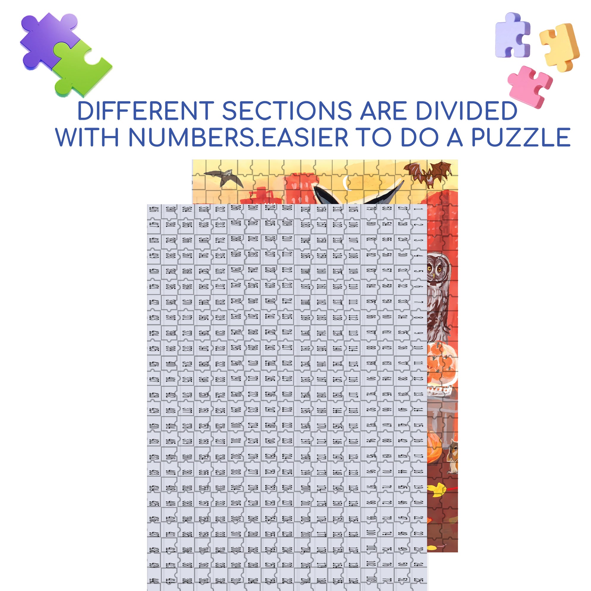 Fashionable Witch 500pcs/1000pcs Jigsaw Puzzle, Scratch-Resistant, Interactive Family Game & Brain-Boosting DIY Decor, Perfect for Halloween, Christmas & New Year Gifts, Family Puzzle Game