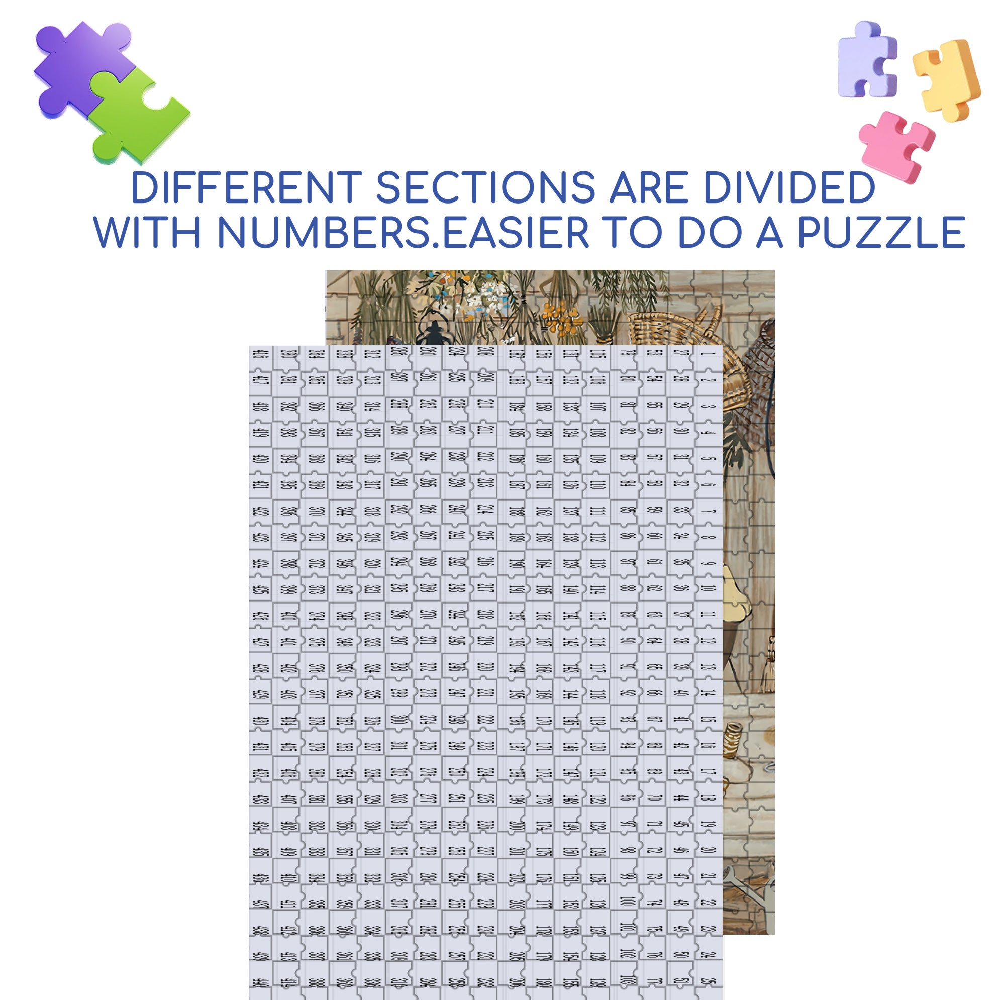 Flower Arrangement 500pcs/1000pcs Jigsaw Puzzle, Scratch-Resistant, Interactive Family Game & Brain-Boosting DIY Decor, Perfect for Halloween, Christmas & New Year Gifts, Family Puzzle Game