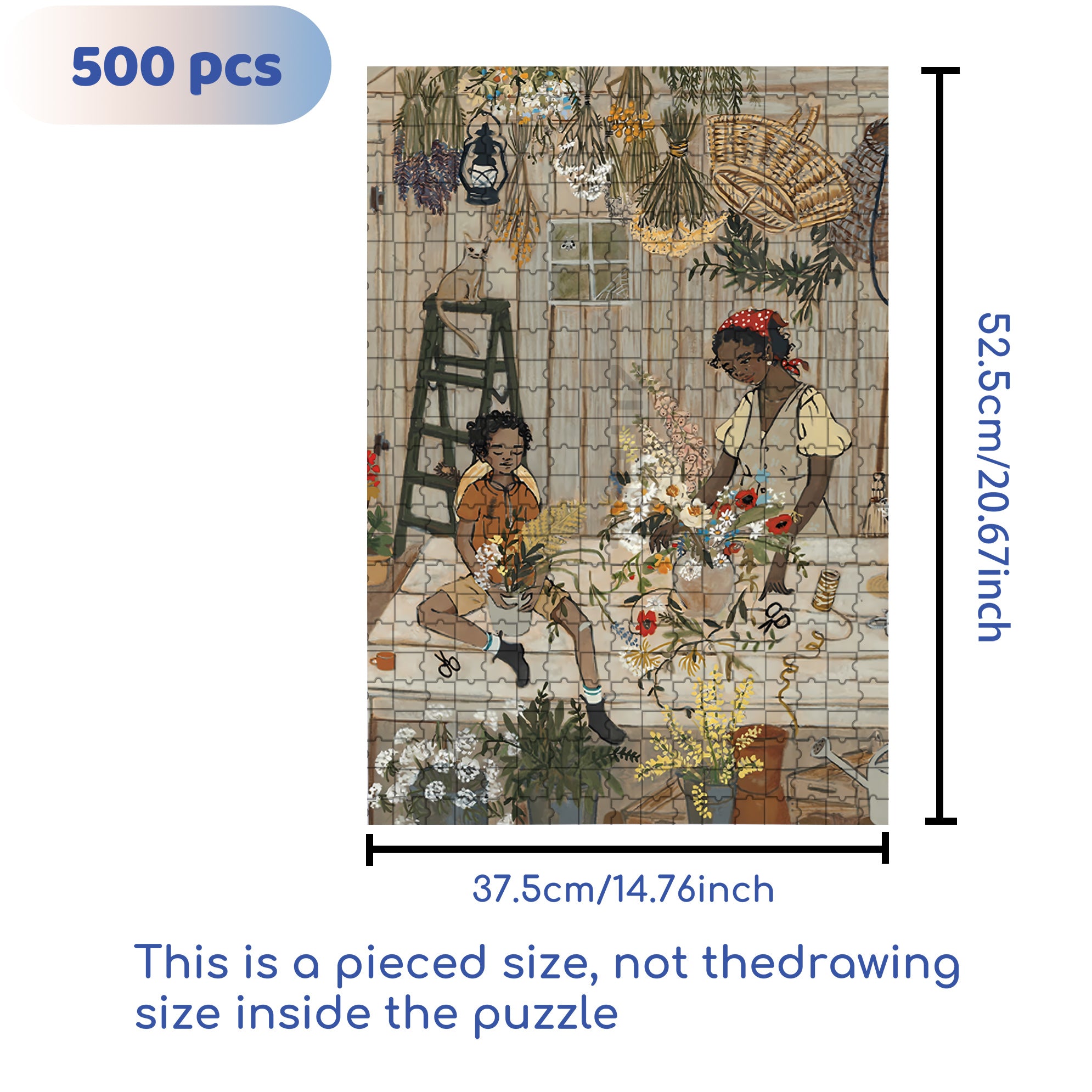 Flower Arrangement 500pcs/1000pcs Jigsaw Puzzle, Scratch-Resistant, Interactive Family Game & Brain-Boosting DIY Decor, Perfect for Halloween, Christmas & New Year Gifts, Family Puzzle Game