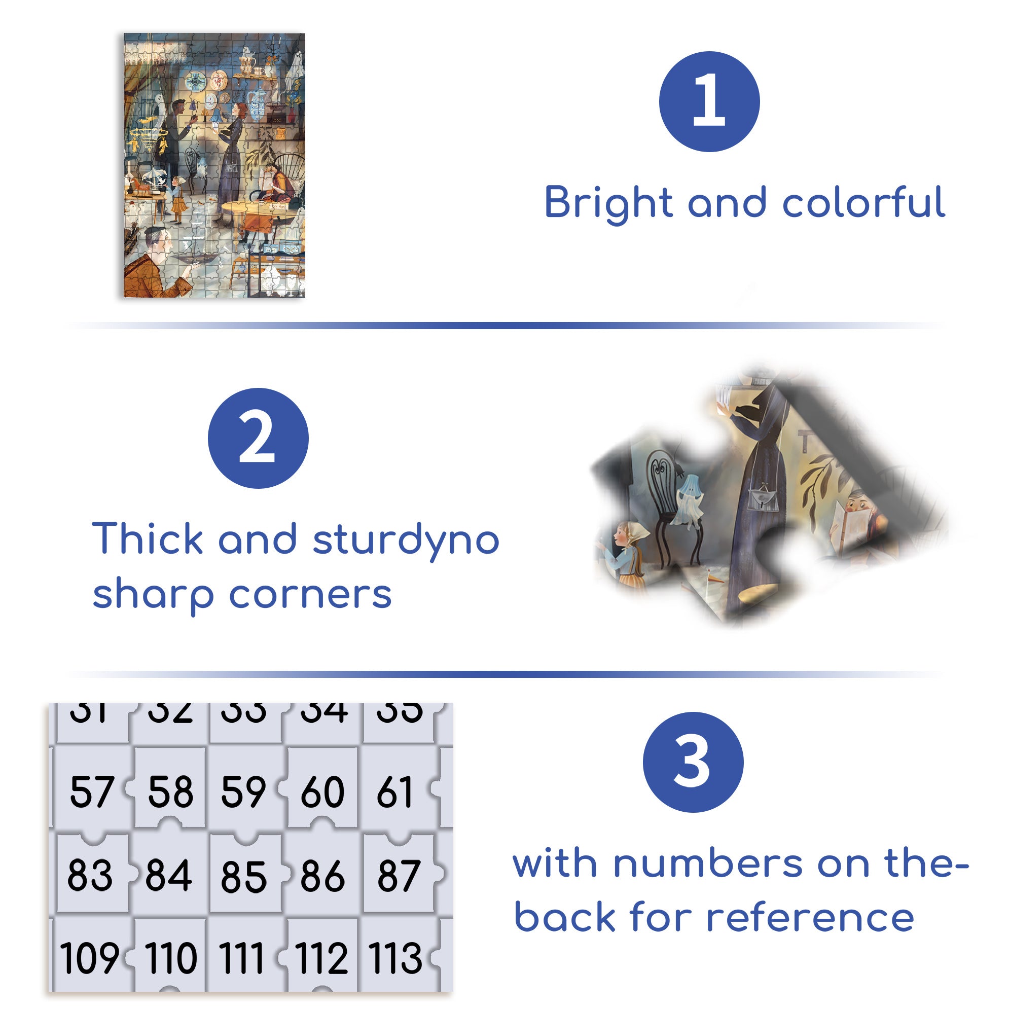 Ghost Furniture Store 500pcs/1000pcs Jigsaw Puzzle, Scratch-Resistant, Interactive Family Game & Brain-Boosting DIY Decor, Perfect for Halloween, Christmas & New Year Gifts, Family Puzzle Game