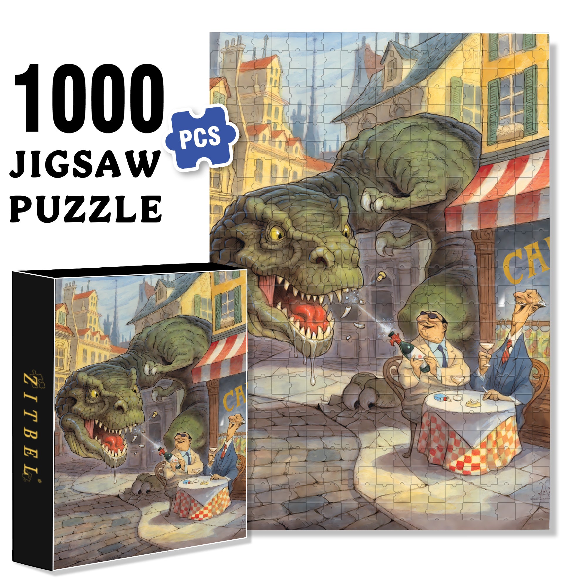 Got It! 500pcs/1000pcs Jigsaw Puzzle, Scratch-Resistant, Interactive Family Game & Brain-Boosting DIY Decor, Perfect for Halloween, Christmas & New Year Gifts, Family Puzzle Game