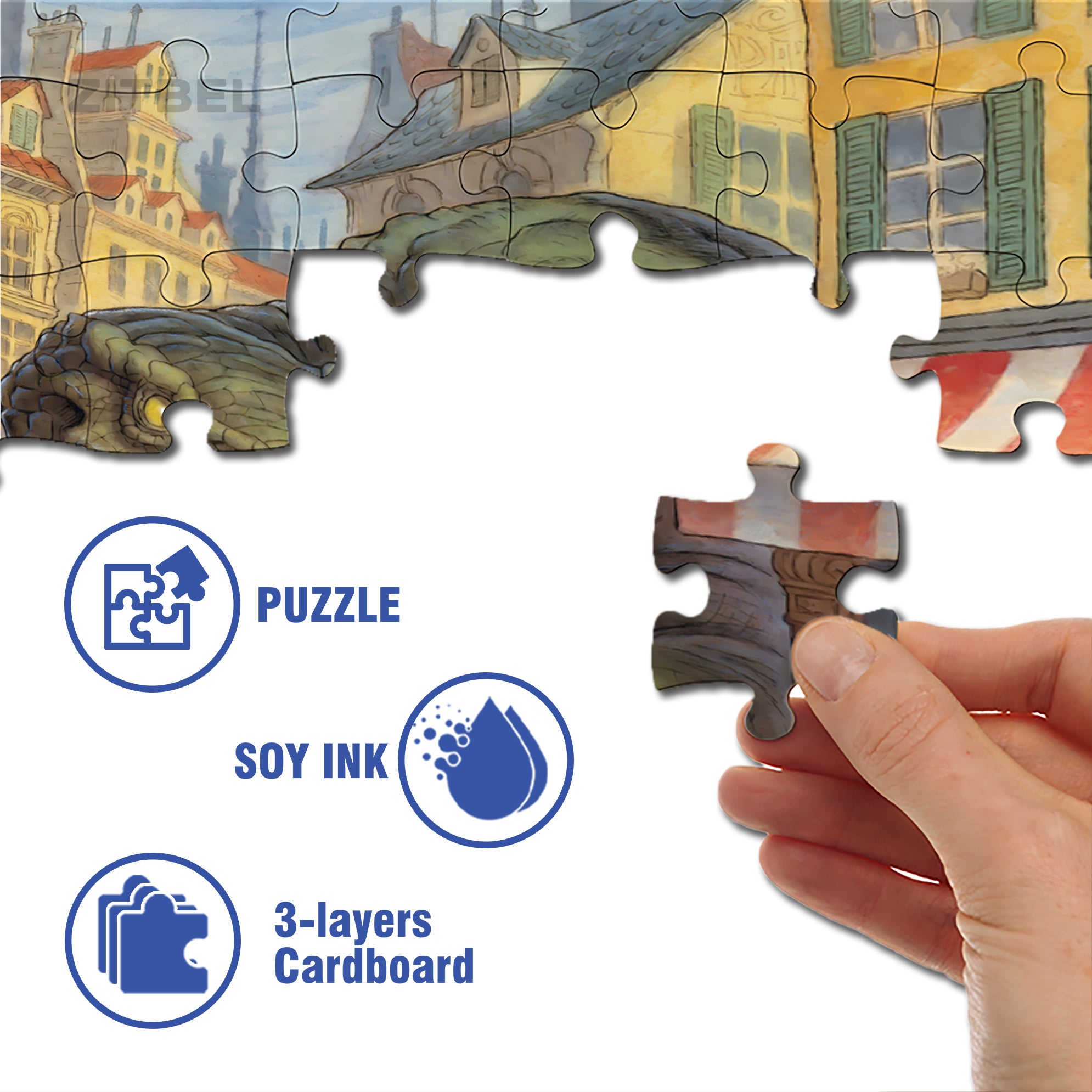 Got It! 500pcs/1000pcs Jigsaw Puzzle, Scratch-Resistant, Interactive Family Game & Brain-Boosting DIY Decor, Perfect for Halloween, Christmas & New Year Gifts, Family Puzzle Game