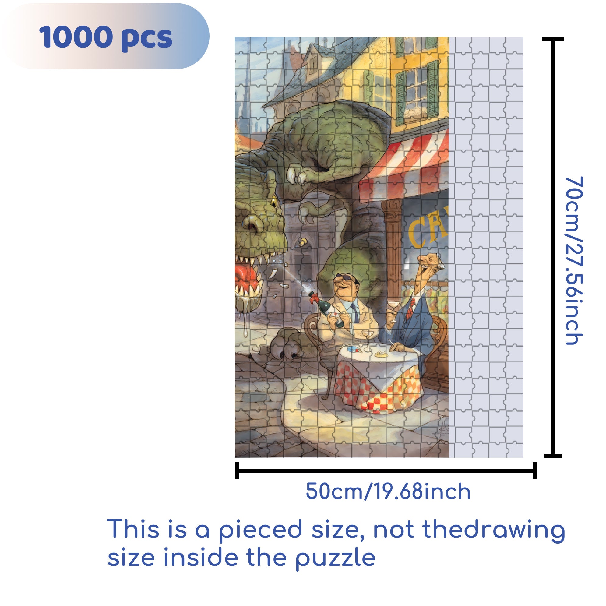 Got It! 500pcs/1000pcs Jigsaw Puzzle, Scratch-Resistant, Interactive Family Game & Brain-Boosting DIY Decor, Perfect for Halloween, Christmas & New Year Gifts, Family Puzzle Game