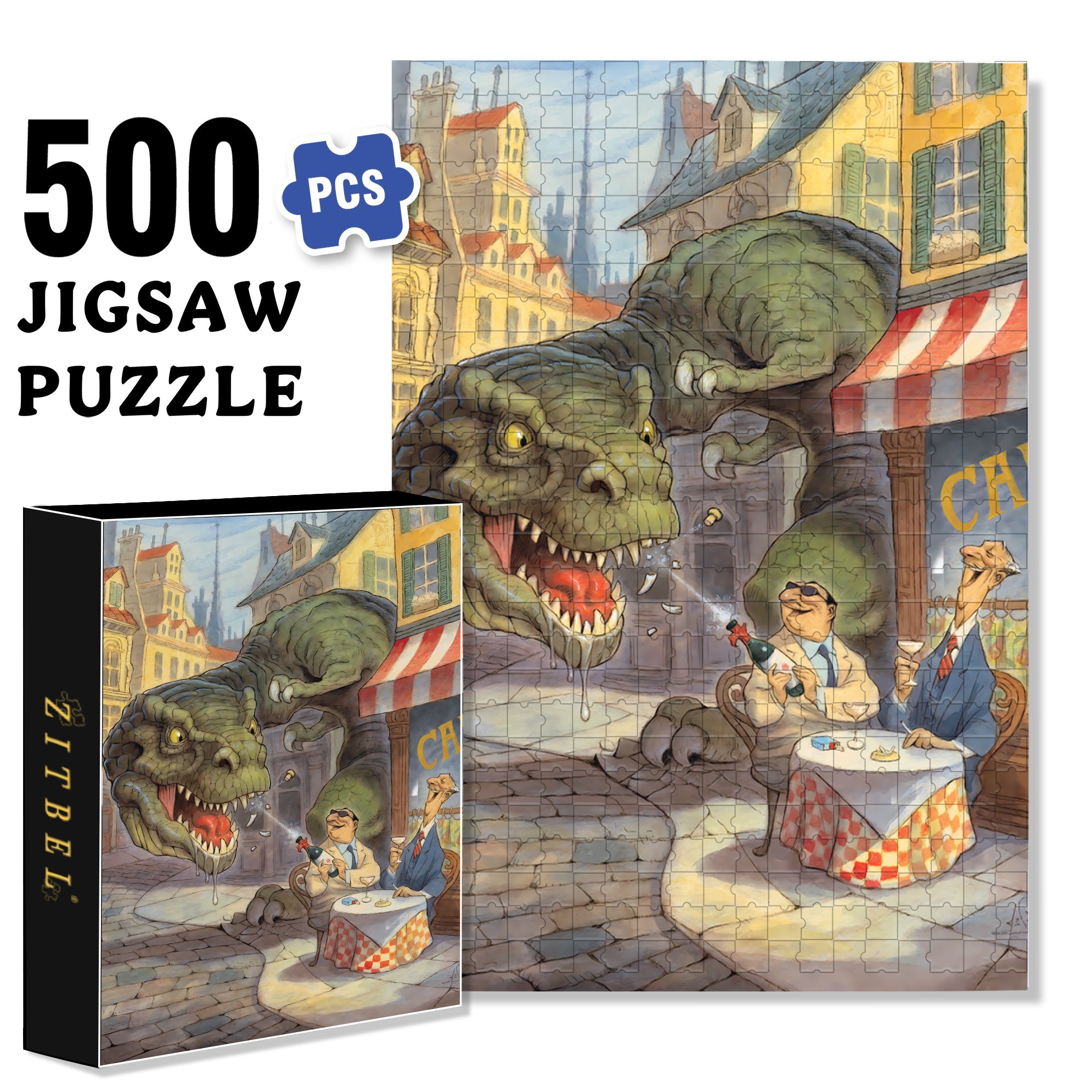 Got It! 500pcs/1000pcs Jigsaw Puzzle, Scratch-Resistant, Interactive Family Game & Brain-Boosting DIY Decor, Perfect for Halloween, Christmas & New Year Gifts, Family Puzzle Game