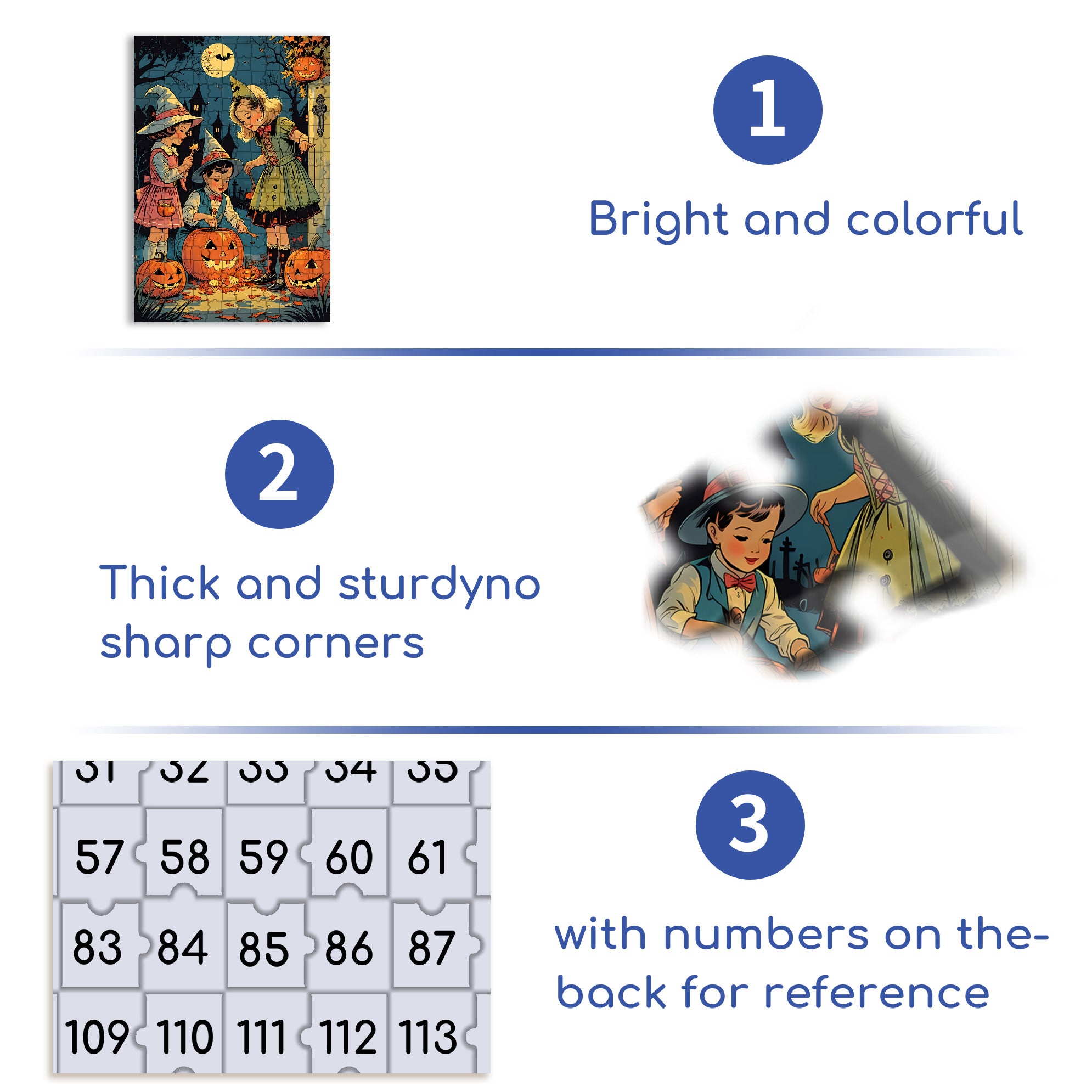 Hallowe'en 500pcs/1000pcs Jigsaw Puzzle, Scratch-Resistant, Interactive Family Game & Brain-Boosting DIY Decor, Perfect for Halloween, Christmas & New Year Gifts, Family Puzzle Game