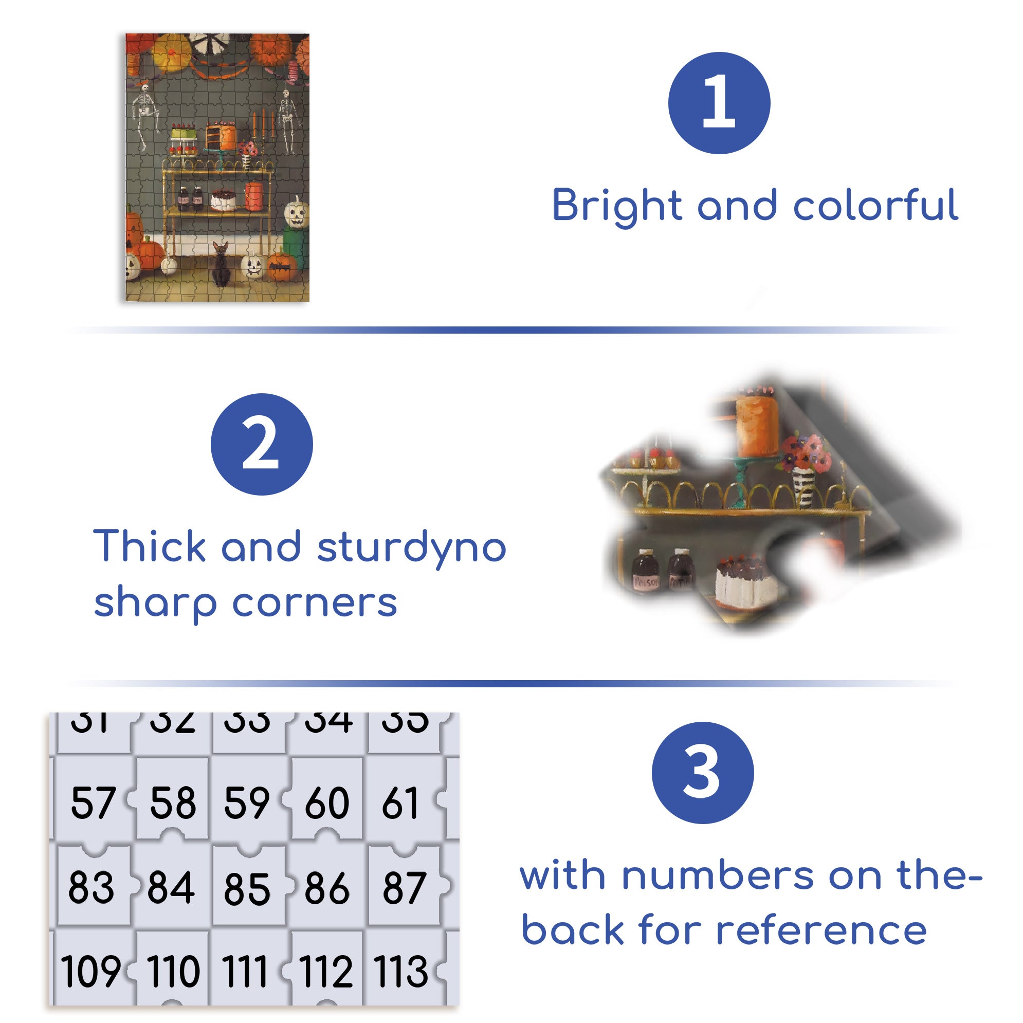 Halloween Kids 500pcs/1000pcs Jigsaw Puzzle, Scratch-Resistant, Interactive Family Game & Brain-Boosting DIY Decor, Perfect for Halloween, Christmas & New Year Gifts, Family Puzzle Game