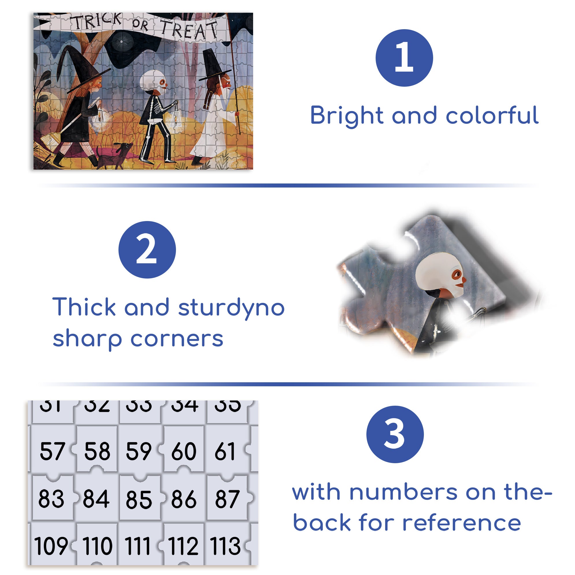 Kids 500pcs/1000pcs Jigsaw Puzzle, Scratch-Resistant, Interactive Family Game & Brain-Boosting DIY Decor, Perfect for Halloween, Christmas & New Year Gifts, Family Puzzle Game