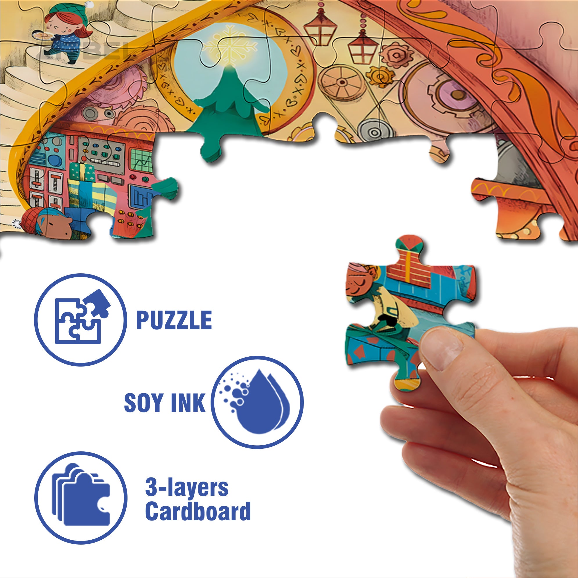 Kindergarten 500pcs/1000pcs Jigsaw Puzzle, Scratch-Resistant, Interactive Family Game & Brain-Boosting DIY Decor, Perfect for Halloween, Christmas & New Year Gifts, Family Puzzle Game