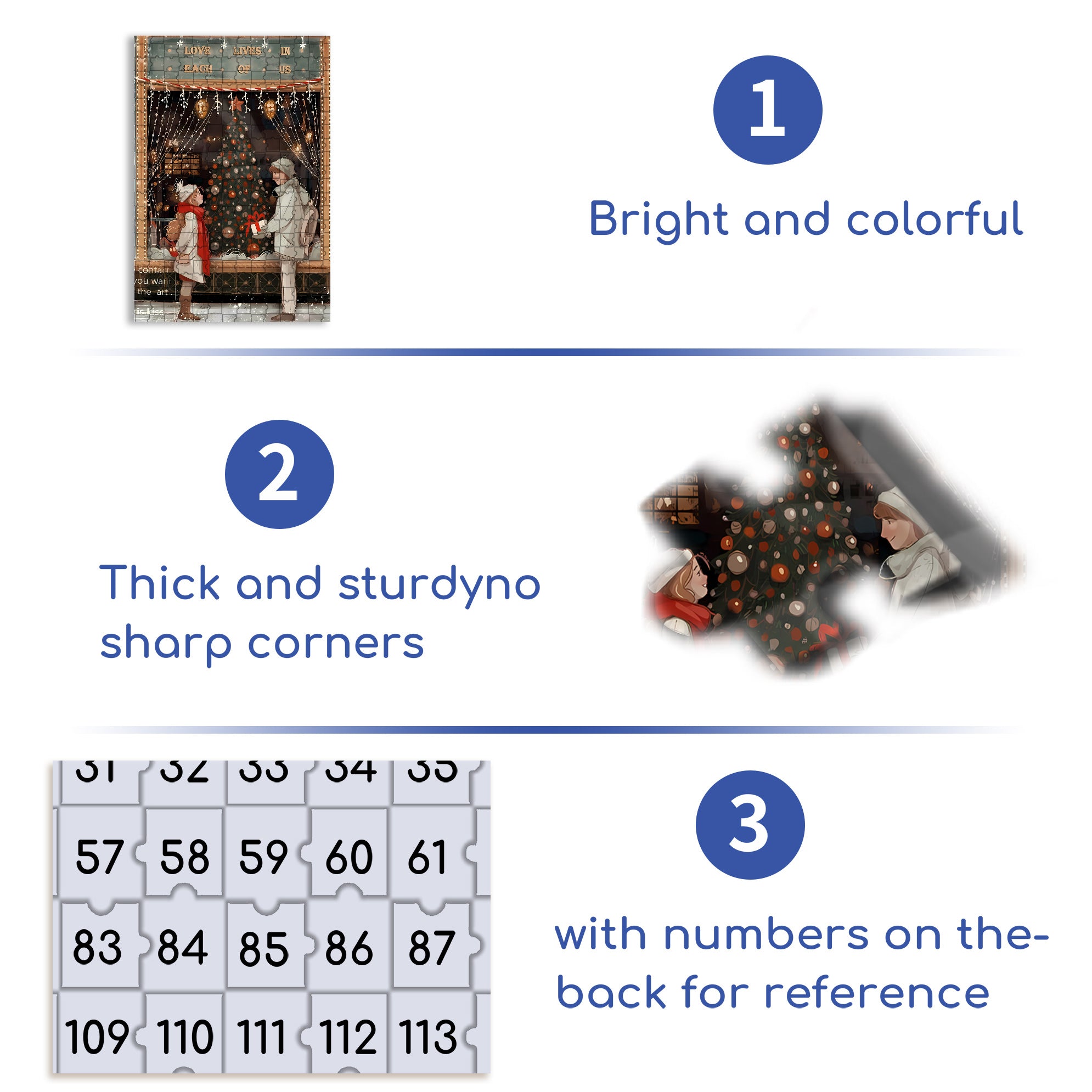 Kiss 500pcs/1000pcs Jigsaw Puzzle, Scratch-Resistant, Interactive Family Game & Brain-Boosting DIY Decor, Perfect for Halloween, Christmas & New Year Gifts, Family Puzzle Game