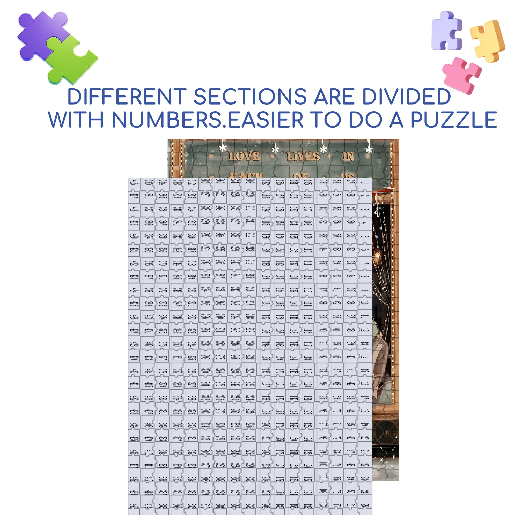 Kiss 500pcs/1000pcs Jigsaw Puzzle, Scratch-Resistant, Interactive Family Game & Brain-Boosting DIY Decor, Perfect for Halloween, Christmas & New Year Gifts, Family Puzzle Game
