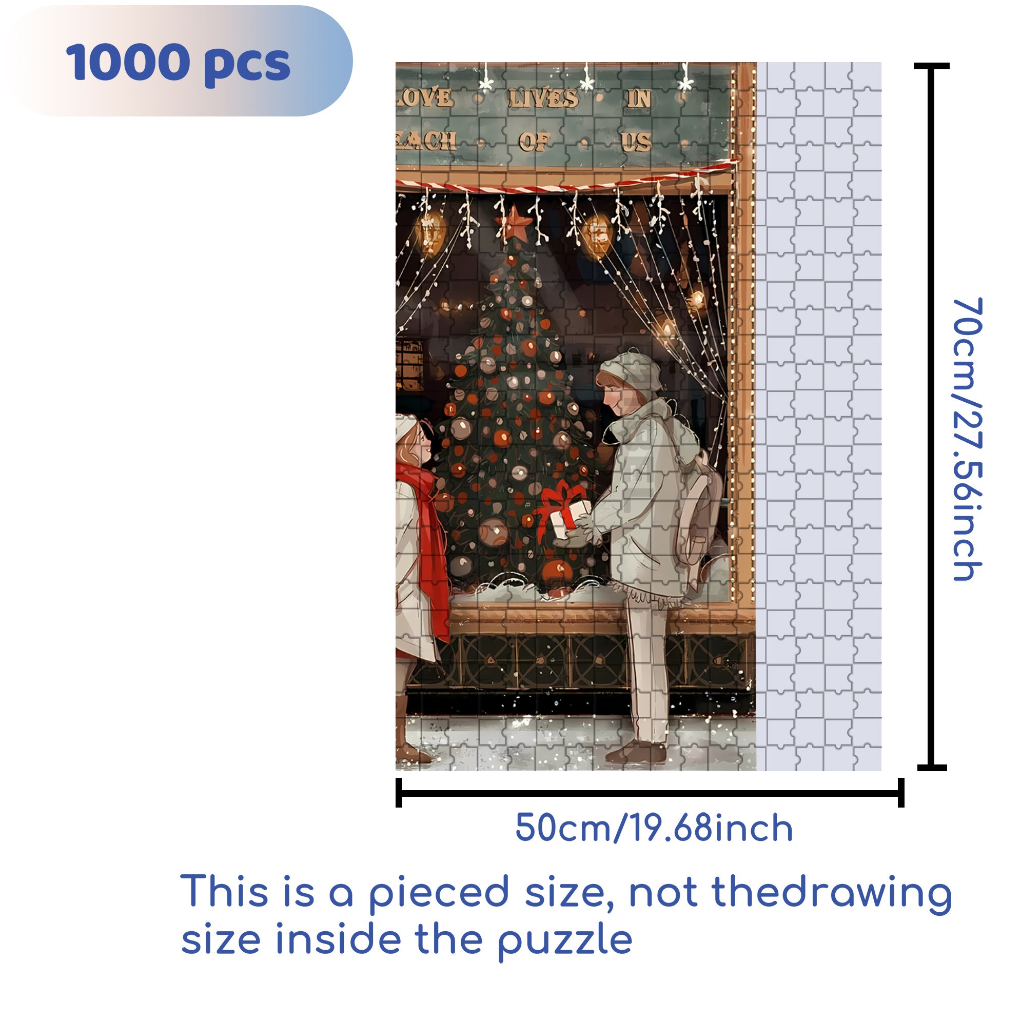 Kiss 500pcs/1000pcs Jigsaw Puzzle, Scratch-Resistant, Interactive Family Game & Brain-Boosting DIY Decor, Perfect for Halloween, Christmas & New Year Gifts, Family Puzzle Game