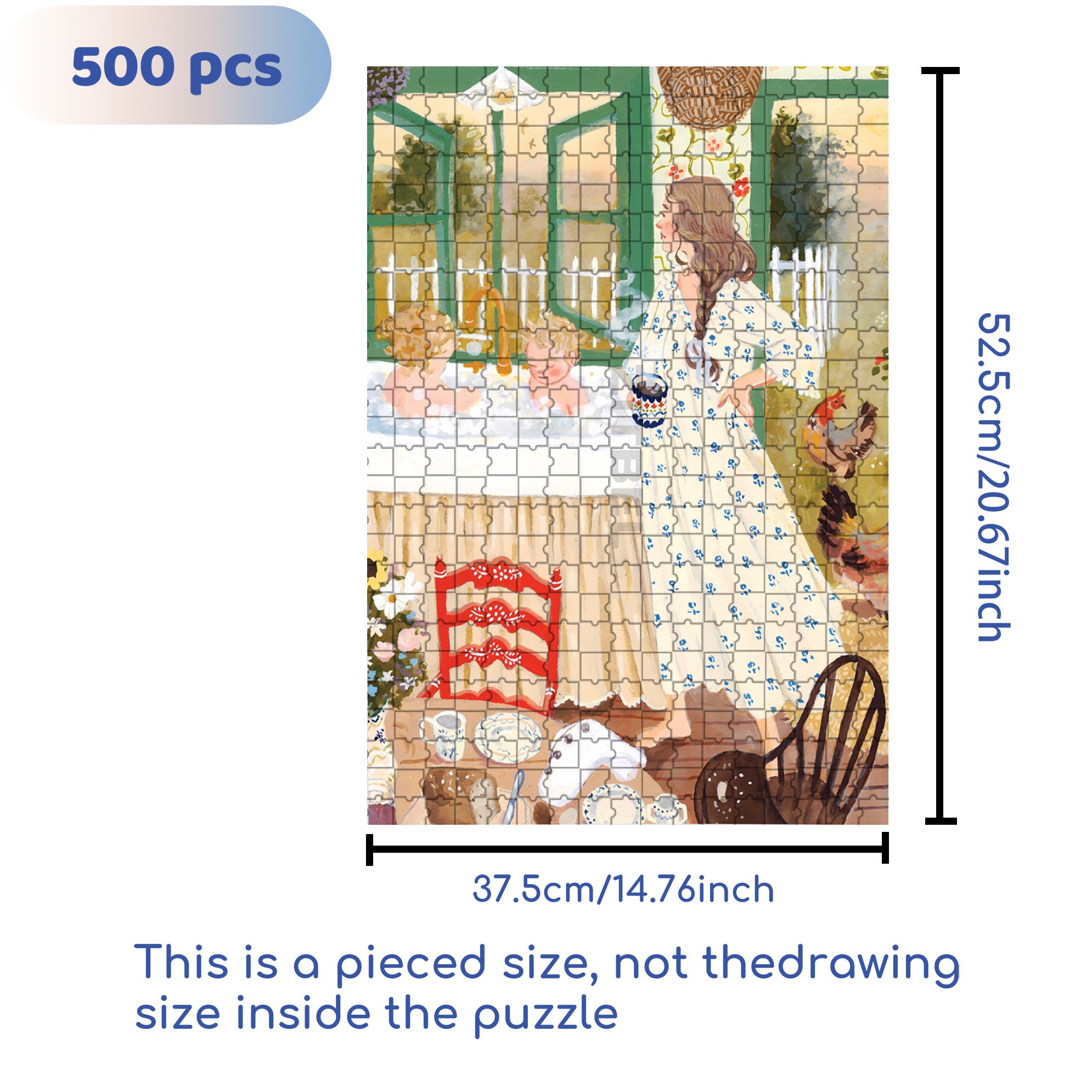 Mom's Busy Day 500pcs/1000pcs Jigsaw Puzzle, Scratch-Resistant, Interactive Family Game & Brain-Boosting DIY Decor, Perfect for Halloween, Christmas & New Year Gifts, Family Puzzle Game