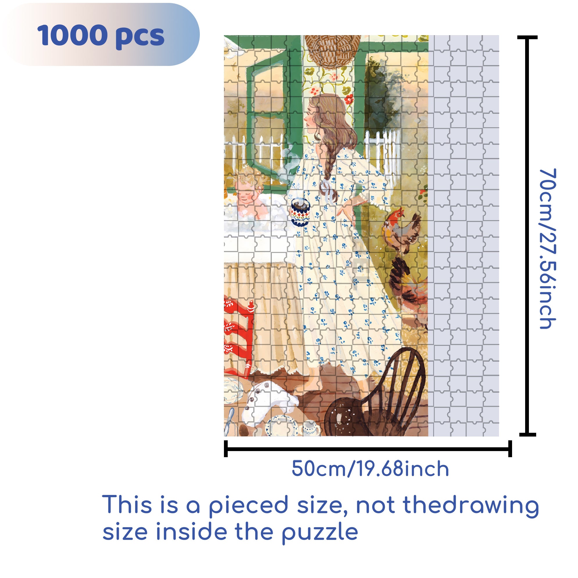 Mom's Busy Day 500pcs/1000pcs Jigsaw Puzzle, Scratch-Resistant, Interactive Family Game & Brain-Boosting DIY Decor, Perfect for Halloween, Christmas & New Year Gifts, Family Puzzle Game