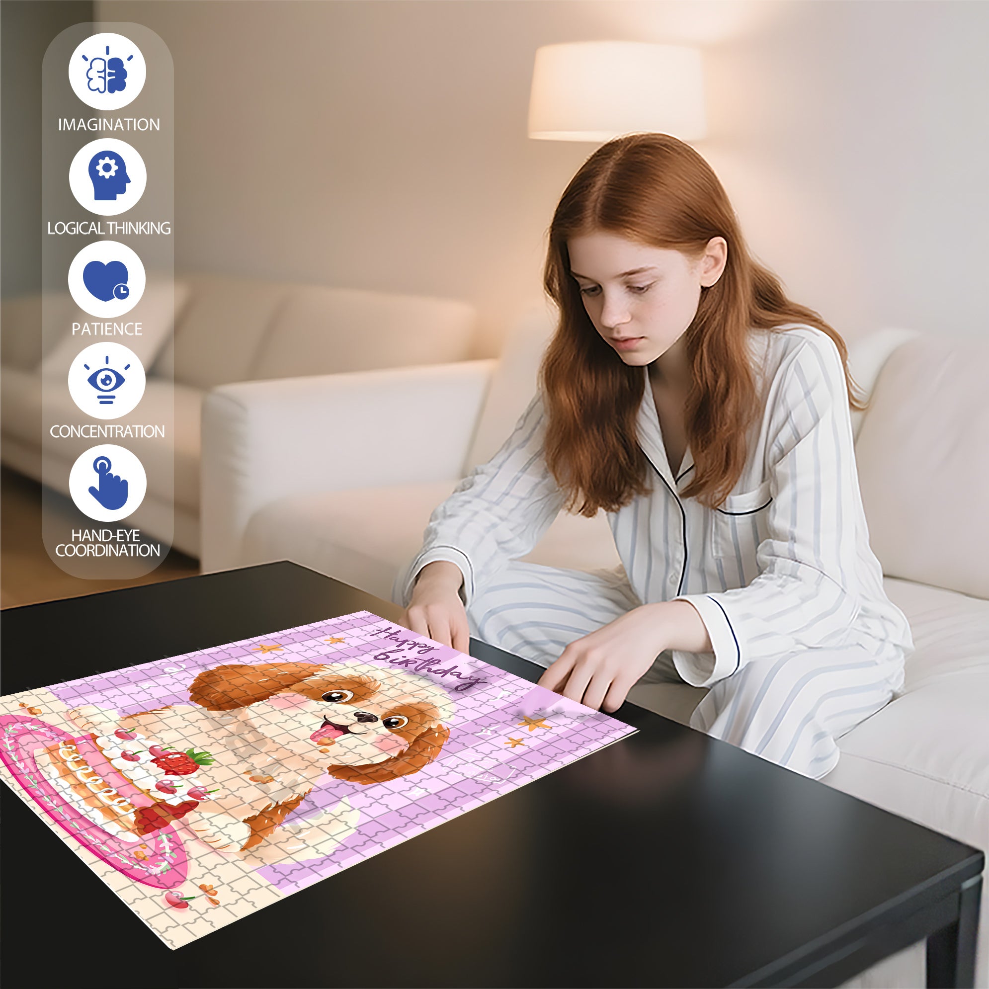 My Newest Birthday 500pcs/1000pcs Jigsaw Puzzle, Scratch-Resistant, Interactive Family Game & Brain-Boosting DIY Decor, Perfect for Halloween, Christmas & New Year Gifts, Family Puzzle Game