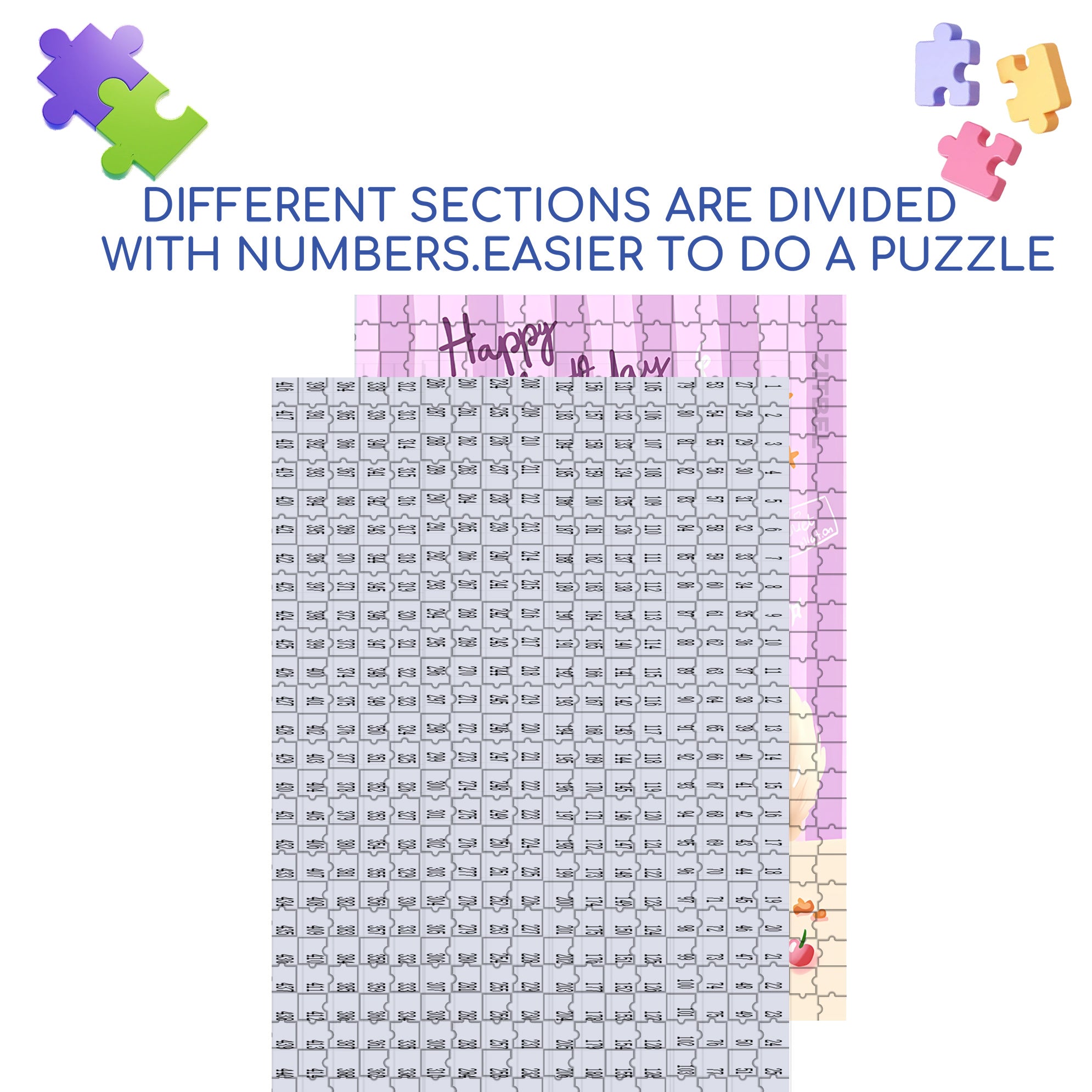 My Newest Birthday 500pcs/1000pcs Jigsaw Puzzle, Scratch-Resistant, Interactive Family Game & Brain-Boosting DIY Decor, Perfect for Halloween, Christmas & New Year Gifts, Family Puzzle Game