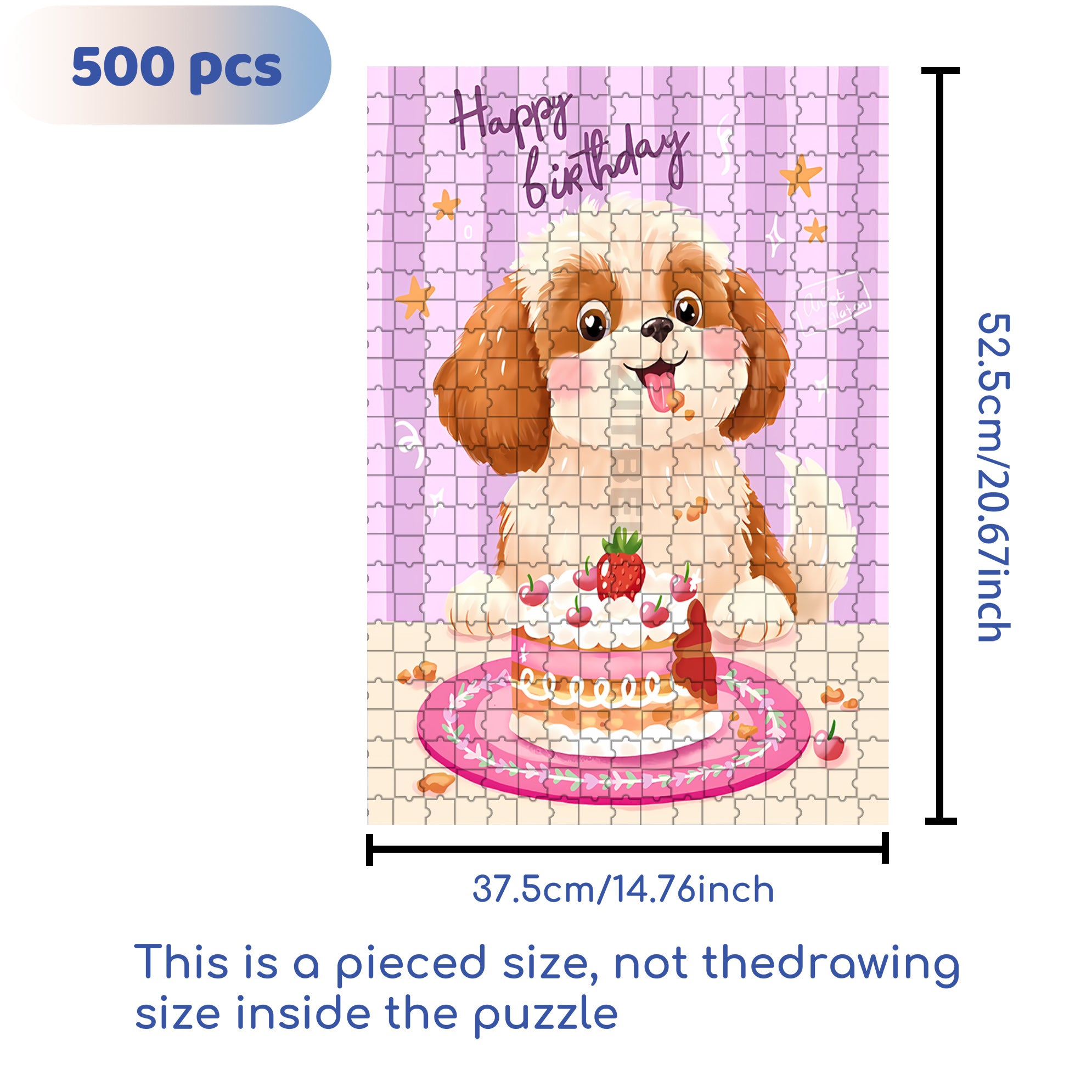 My Newest Birthday 500pcs/1000pcs Jigsaw Puzzle, Scratch-Resistant, Interactive Family Game & Brain-Boosting DIY Decor, Perfect for Halloween, Christmas & New Year Gifts, Family Puzzle Game
